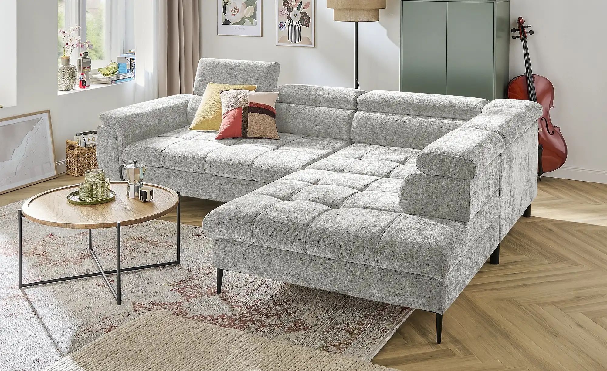 switch Ecksofa  Denver ¦ grau ¦ Maße (cm): B: 290 H: 94 T: 217.0 Polstermöb günstig online kaufen