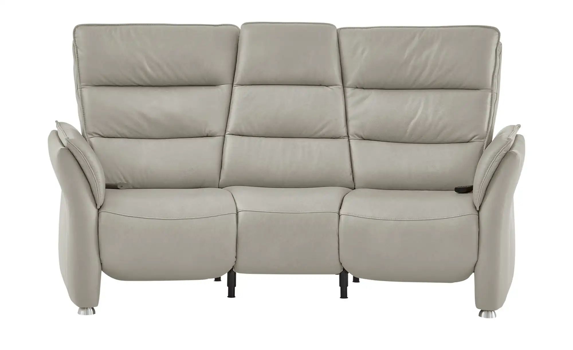 Hukla Trapezsofa Echtleder Corina ¦ grau ¦ Maße (cm): B: 202 H: 112 T: 103 günstig online kaufen