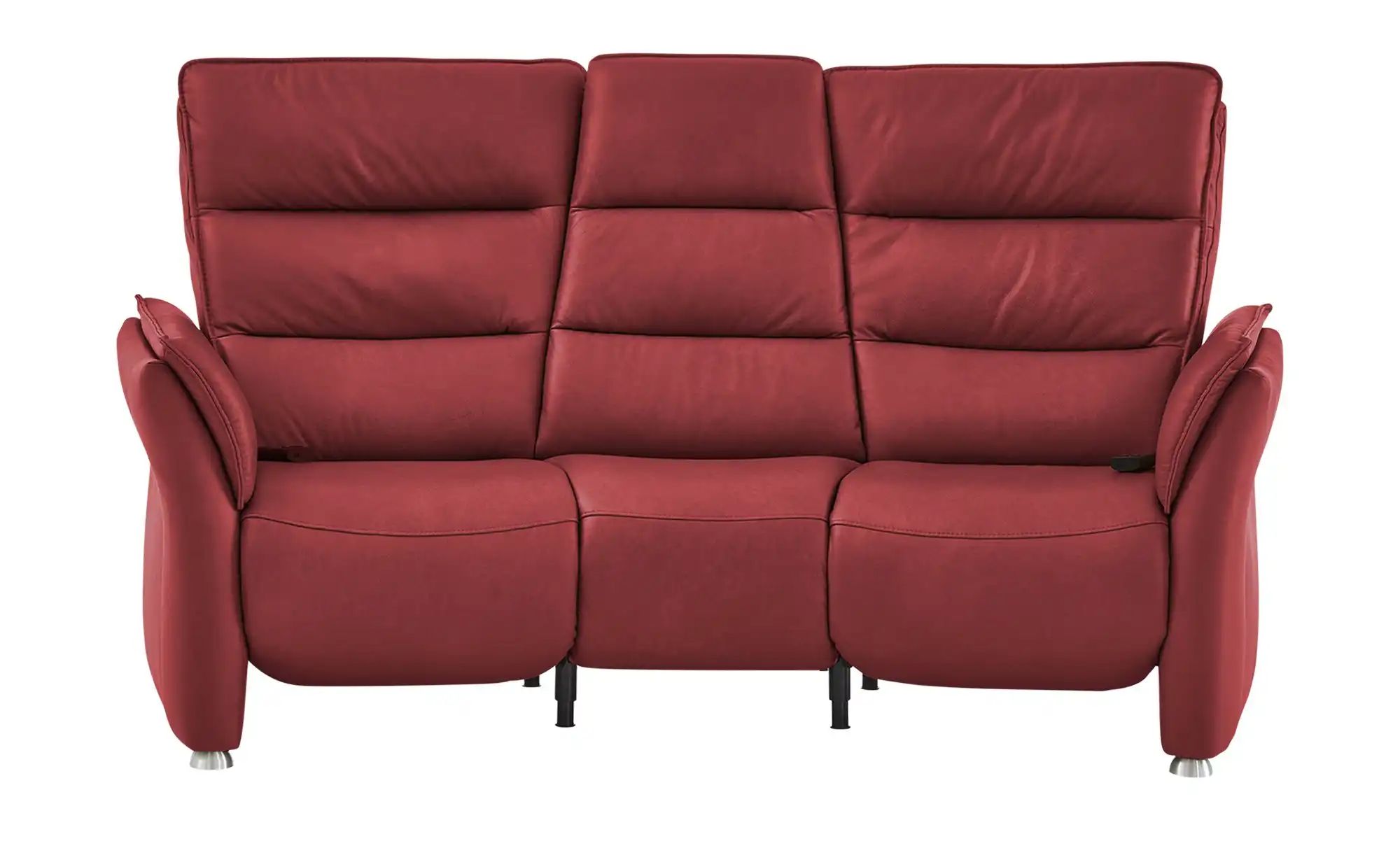 Hukla Trapezsofa Echtleder Corina ¦ rot ¦ Maße (cm): B: 202 H: 112 T: 103 P günstig online kaufen