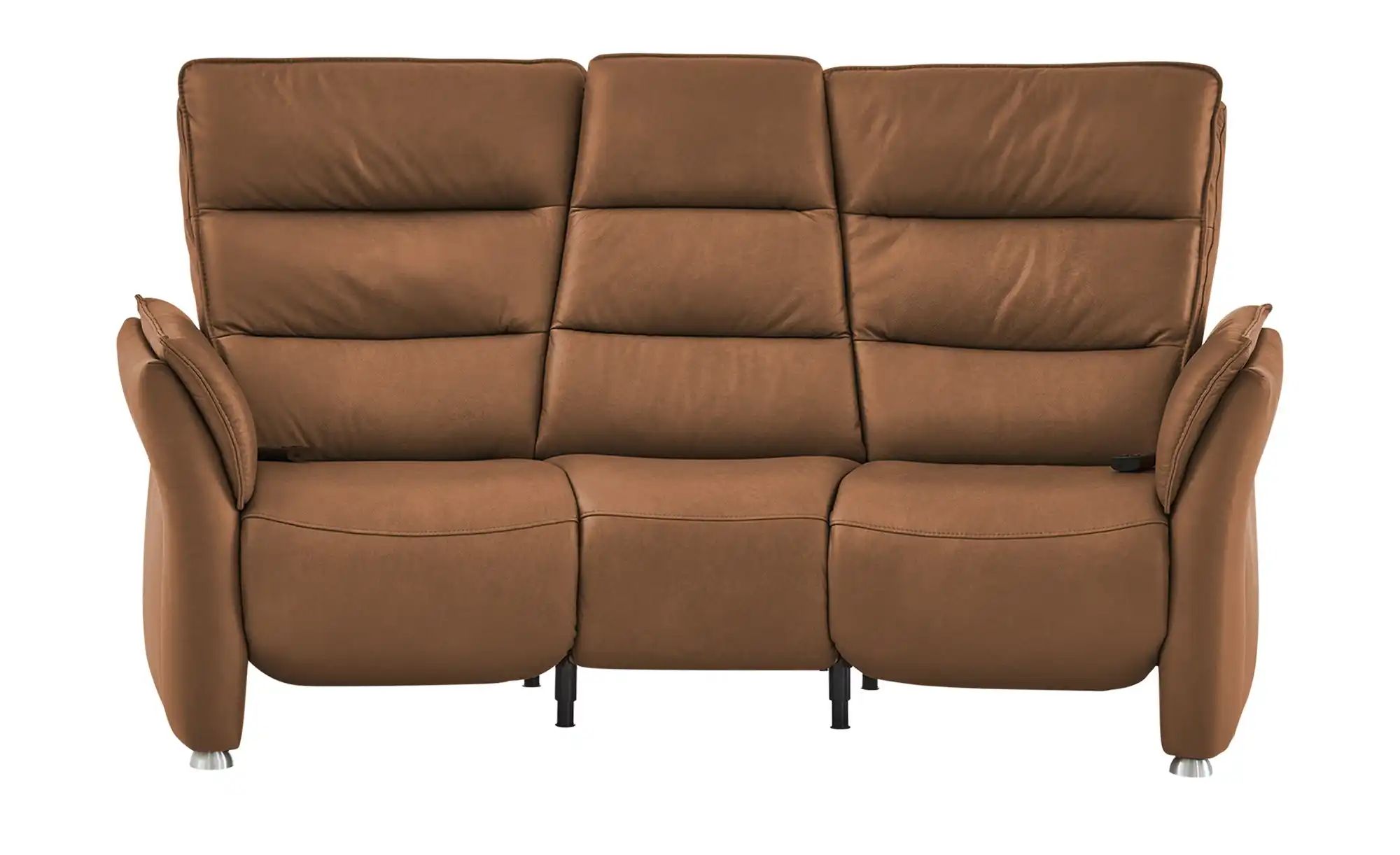 Hukla Trapezsofa Echtleder Corina ¦ braun ¦ Maße (cm): B: 202 H: 112 T: 120 günstig online kaufen