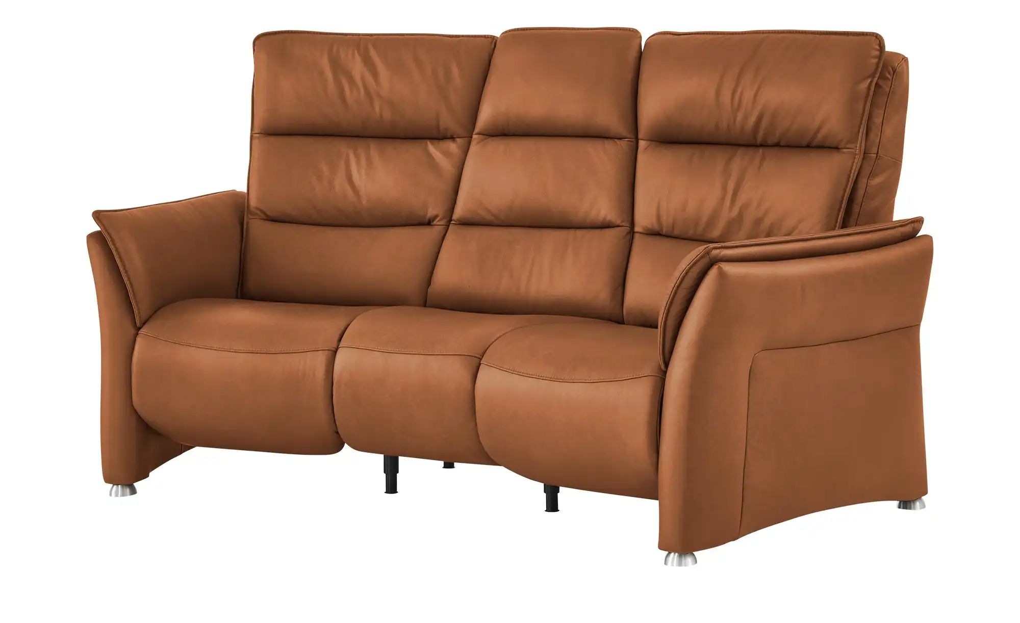 Hukla Trapezsofa Echtleder Corina ¦ braun ¦ Maße (cm): B: 202 H: 112 T: 120 günstig online kaufen