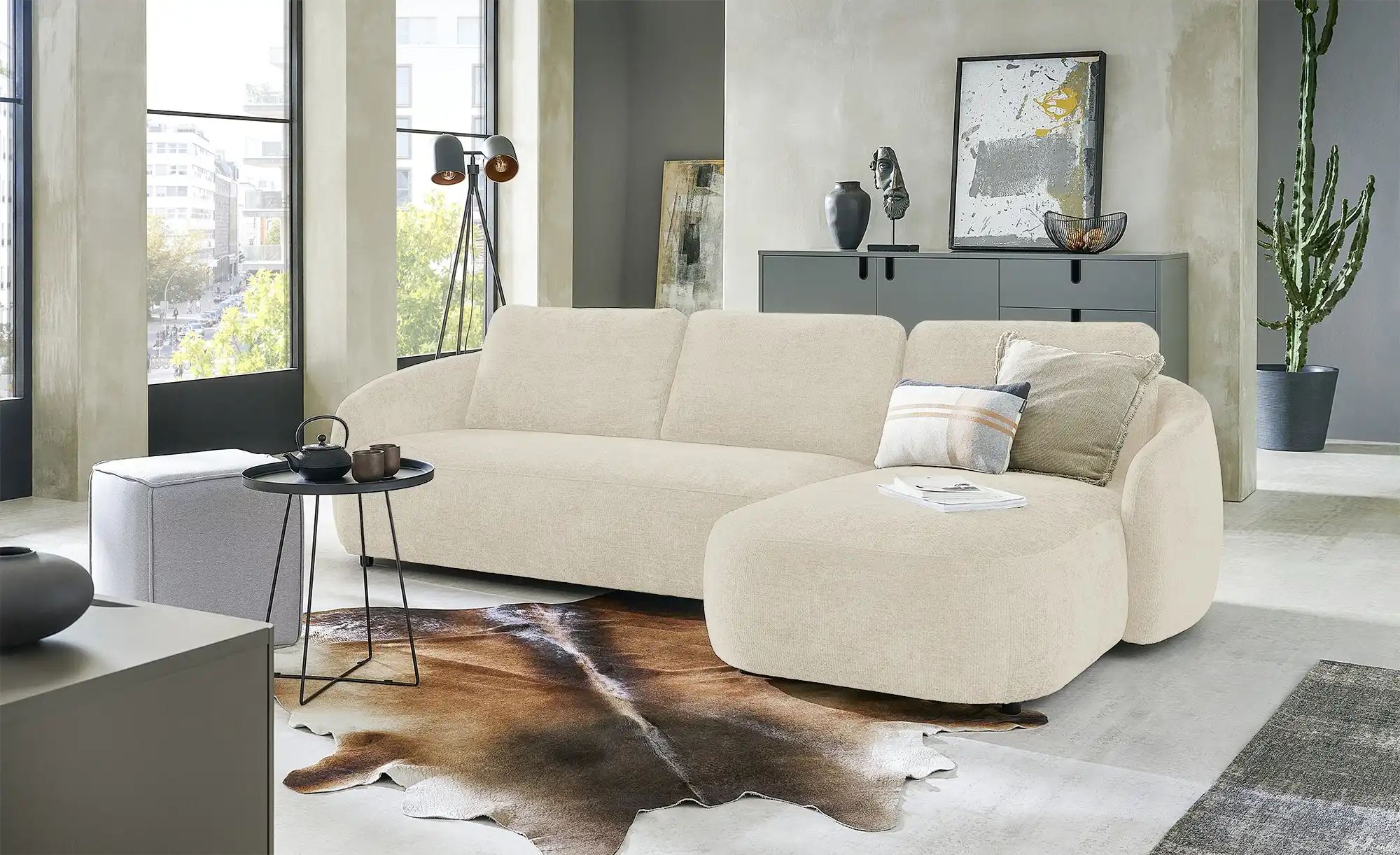 SOHO Ecksofa  Olbina ¦ beige ¦ Maße (cm): B: 287 H: 80 T: 165.0 Polstermöbe günstig online kaufen