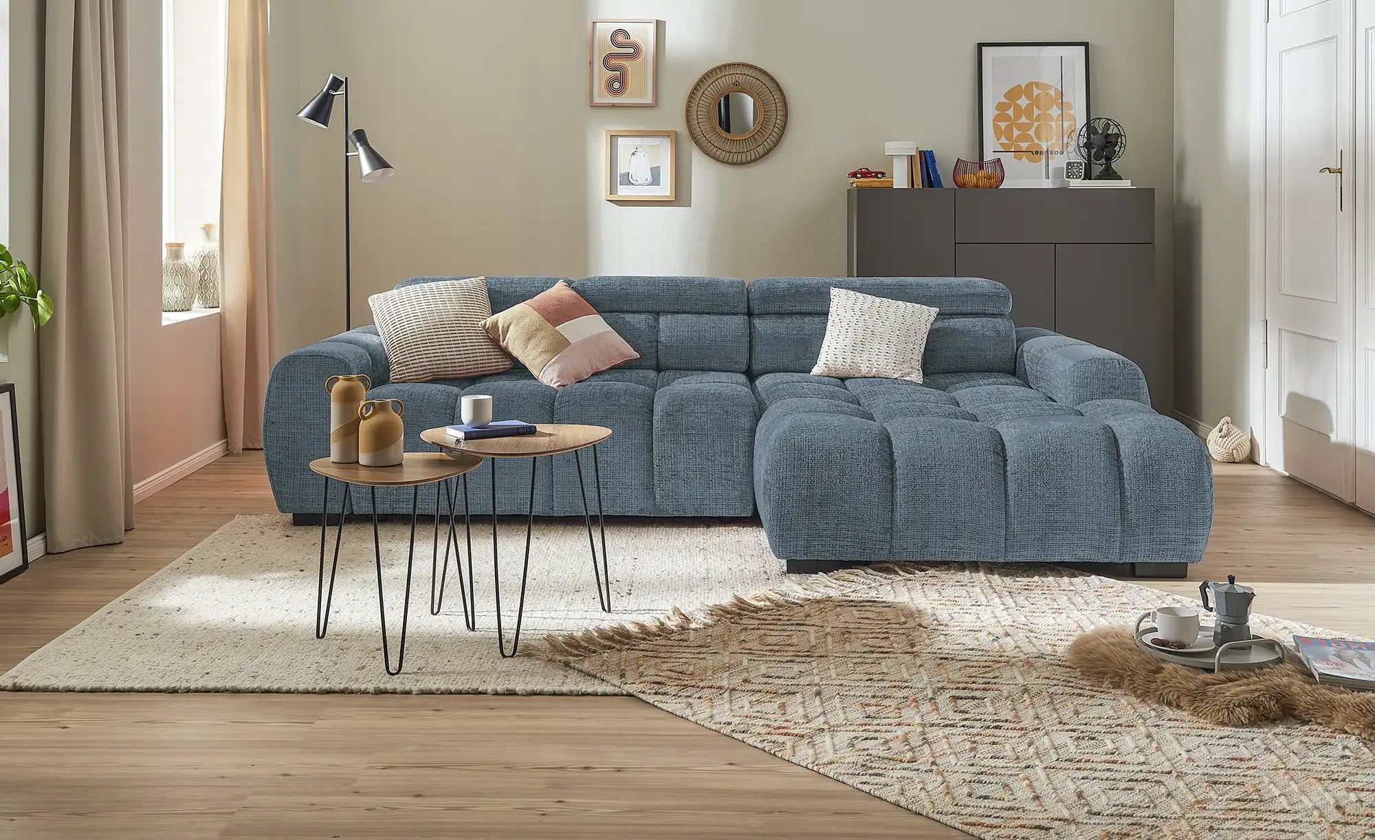 switch Ecksofa  Bull-S ¦ blau ¦ Maße (cm): B: 283 H: 97 T: 168 Polstermöbel günstig online kaufen