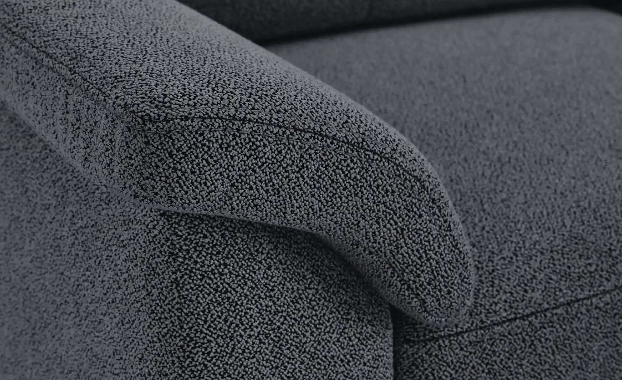 Thumbnail - Polstermöbel Oelsa Einzelsofa  Brüssel ¦ grau ¦ Maße (cm): B: 177 H: 100 T: 90.0 Polstermöbel > Sofas > 2-Sitzer - Höffn...