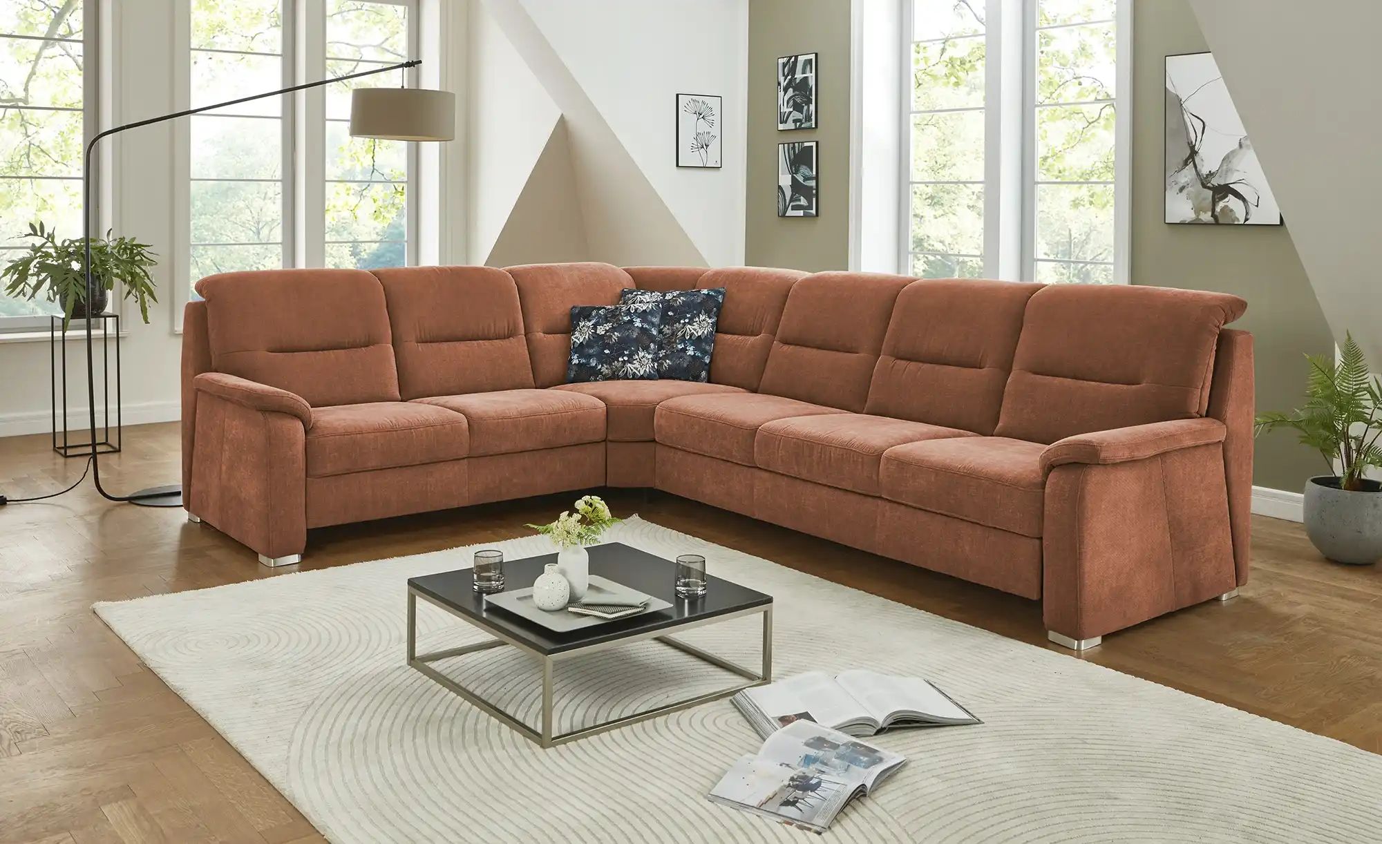 meinSofa Ecksofa  Vera ¦ orange ¦ Maße (cm): H: 92 Polstermöbel > Sofas > E günstig online kaufen