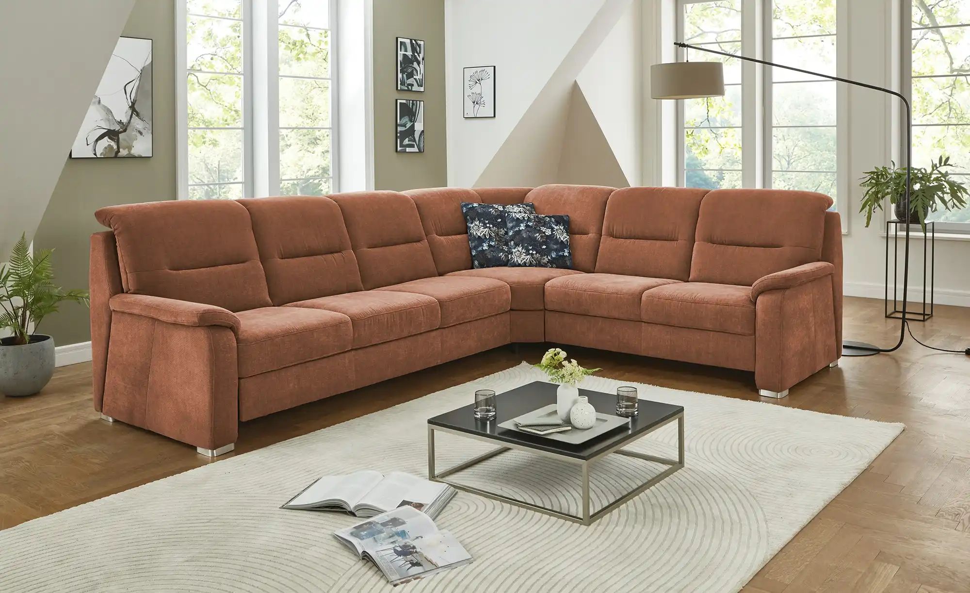 meinSofa Ecksofa  Vera ¦ orange ¦ Maße (cm): H: 92 Polstermöbel > Sofas > E günstig online kaufen