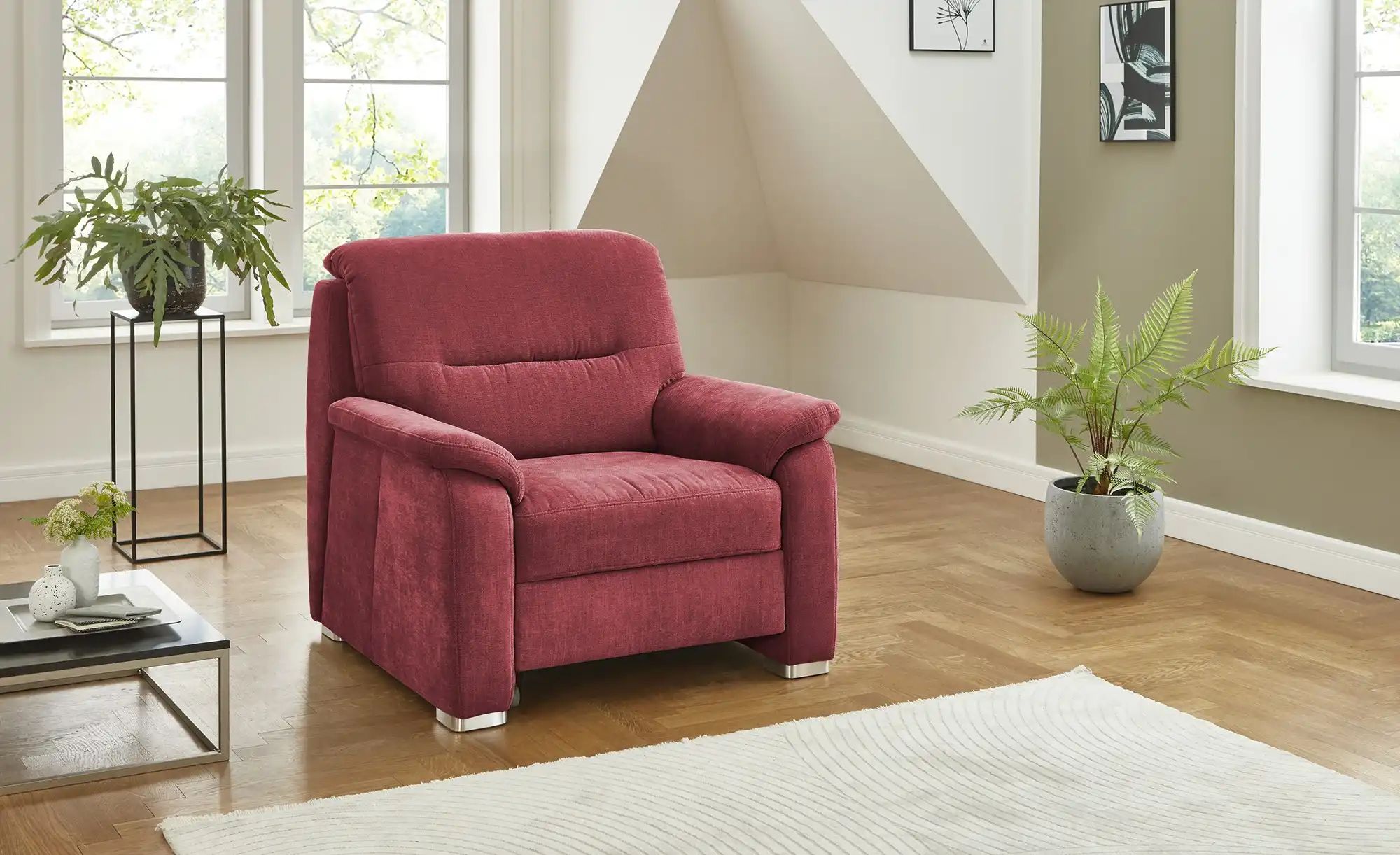 meinSofa Sessel  Vera ¦ rot ¦ Maße (cm): B: 100 H: 92 T: 95 Polstermöbel > günstig online kaufen