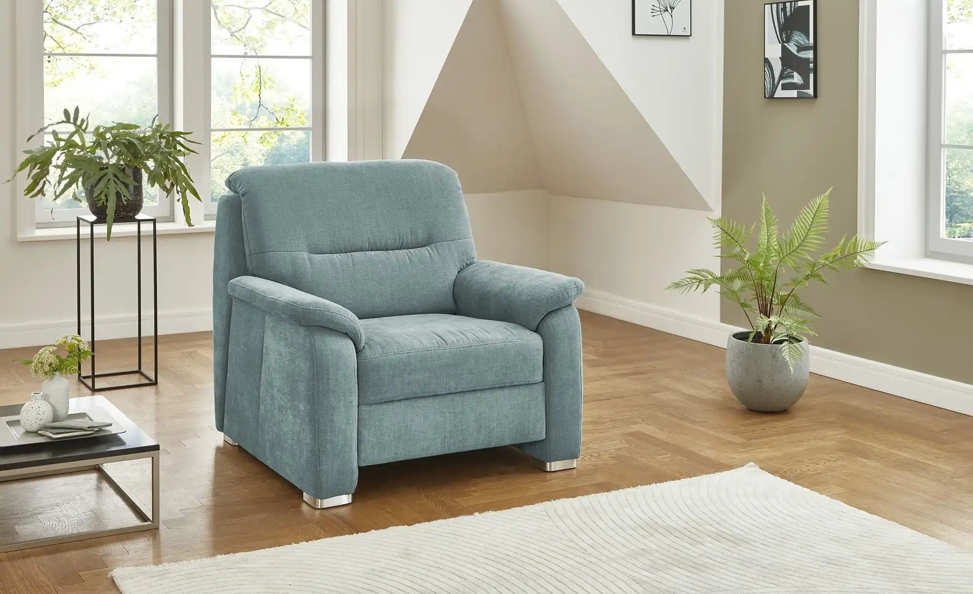 meinSofa Sessel  Vera ¦ blau ¦ Maße (cm): B: 100 H: 92 T: 95 Polstermöbel > günstig online kaufen