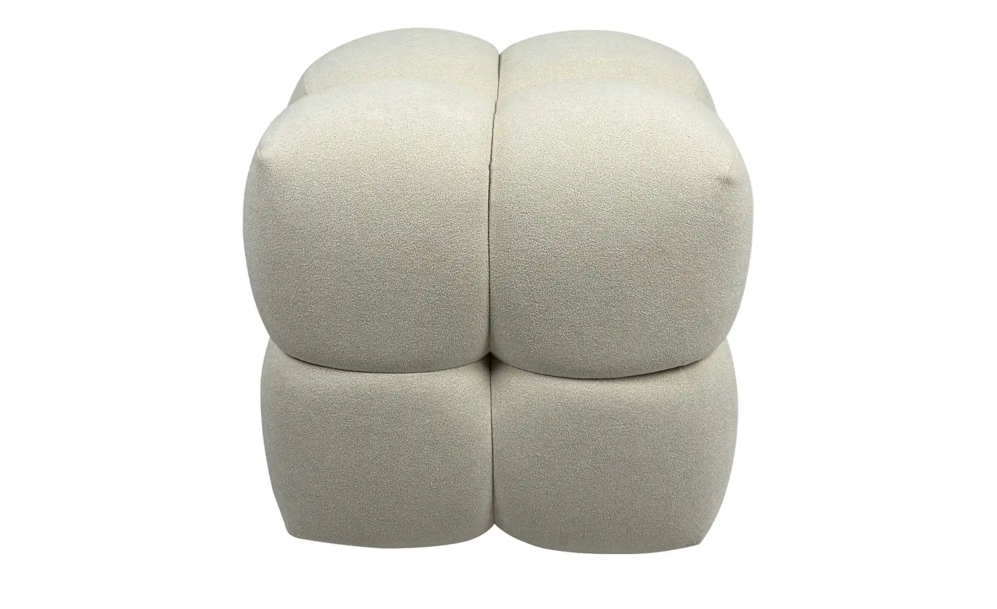 Hocker  Saarah ¦ beige ¦ Maße (cm): B: 54 H: 44 T: 54.0 Polstermöbel > Hock günstig online kaufen