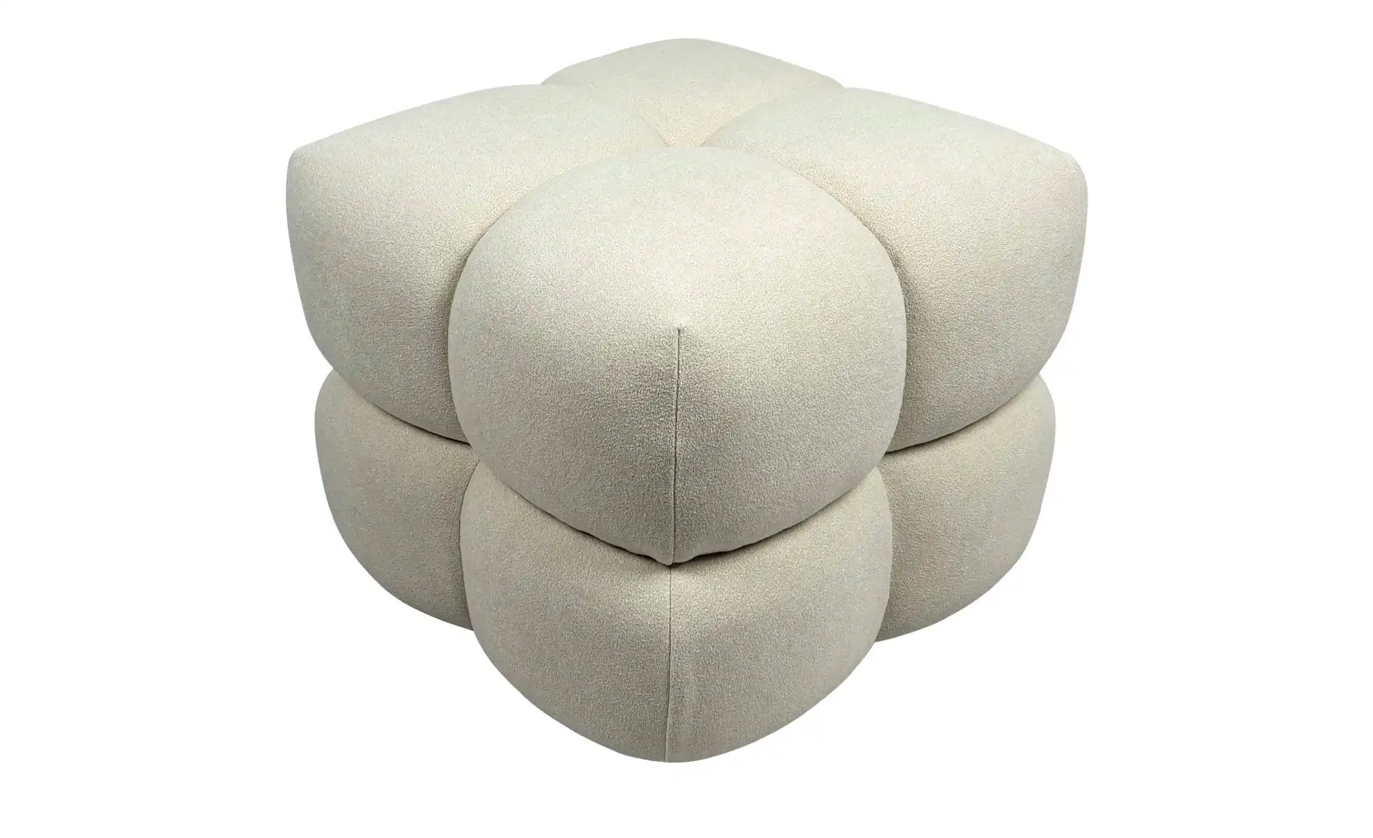 Hocker  Saarah ¦ beige ¦ Maße (cm): B: 54 H: 44 T: 54.0 Polstermöbel > Hock günstig online kaufen