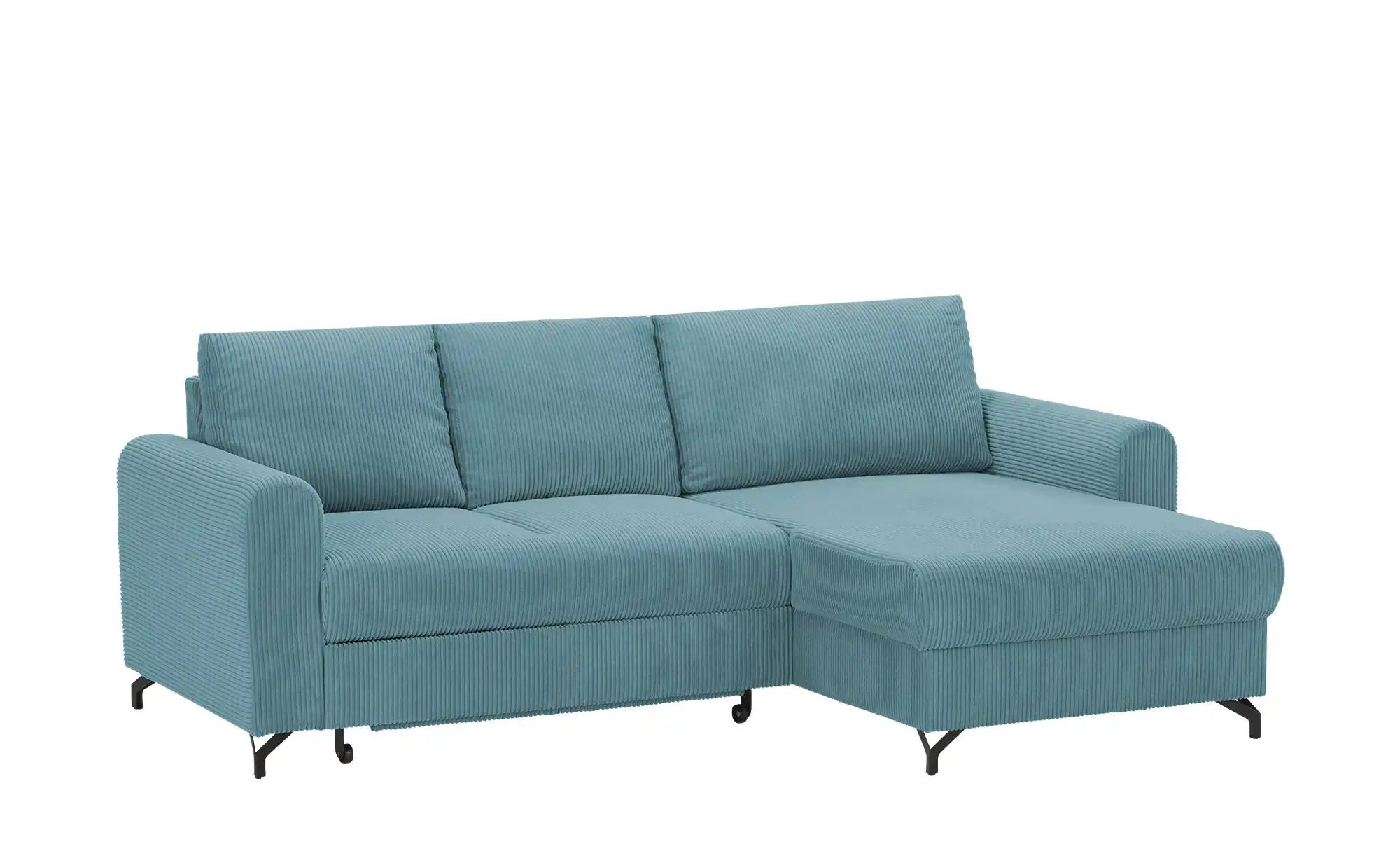 Thumbnail - uno Ecksofa Cord Latina ¦ blau ¦ Maße (cm): B: 232 H: 110 T: 156.0 Polstermöbel > Sofas > Ecksofas - Höffner