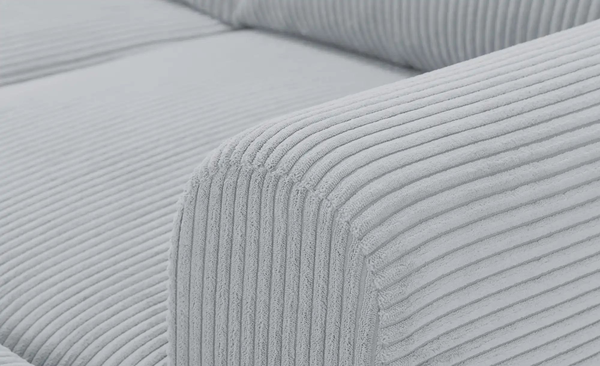Thumbnail - uno Ecksofa Cord Latina ¦ grau ¦ Maße (cm): B: 232 H: 110 T: 156.0 Polstermöbel > Sofas > Ecksofas - Höffner