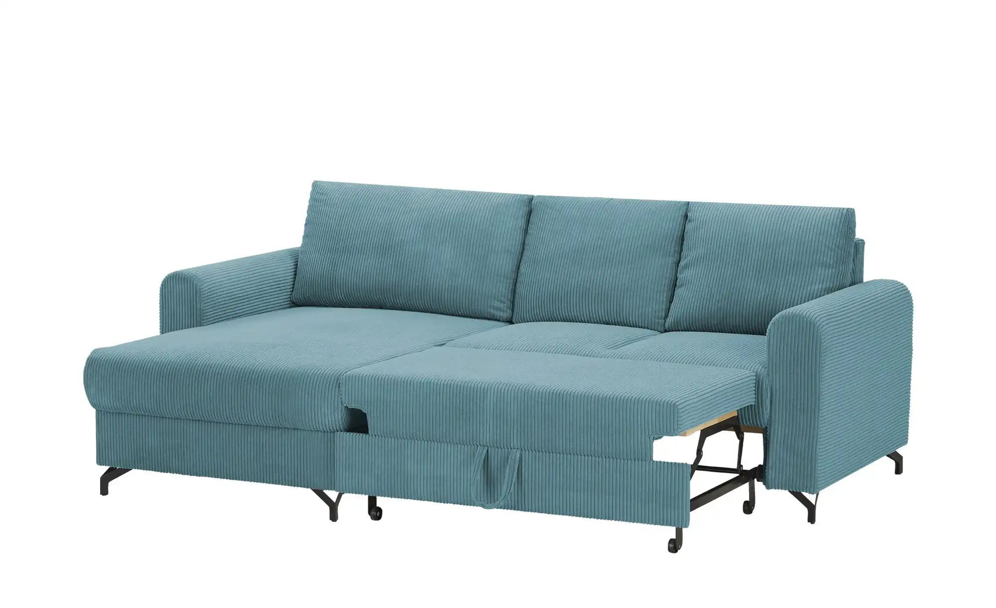 Thumbnail - uno Ecksofa Cord Latina ¦ blau ¦ Maße (cm): B: 232 H: 110 T: 156.0 Polstermöbel > Sofas > Ecksofas - Höffner