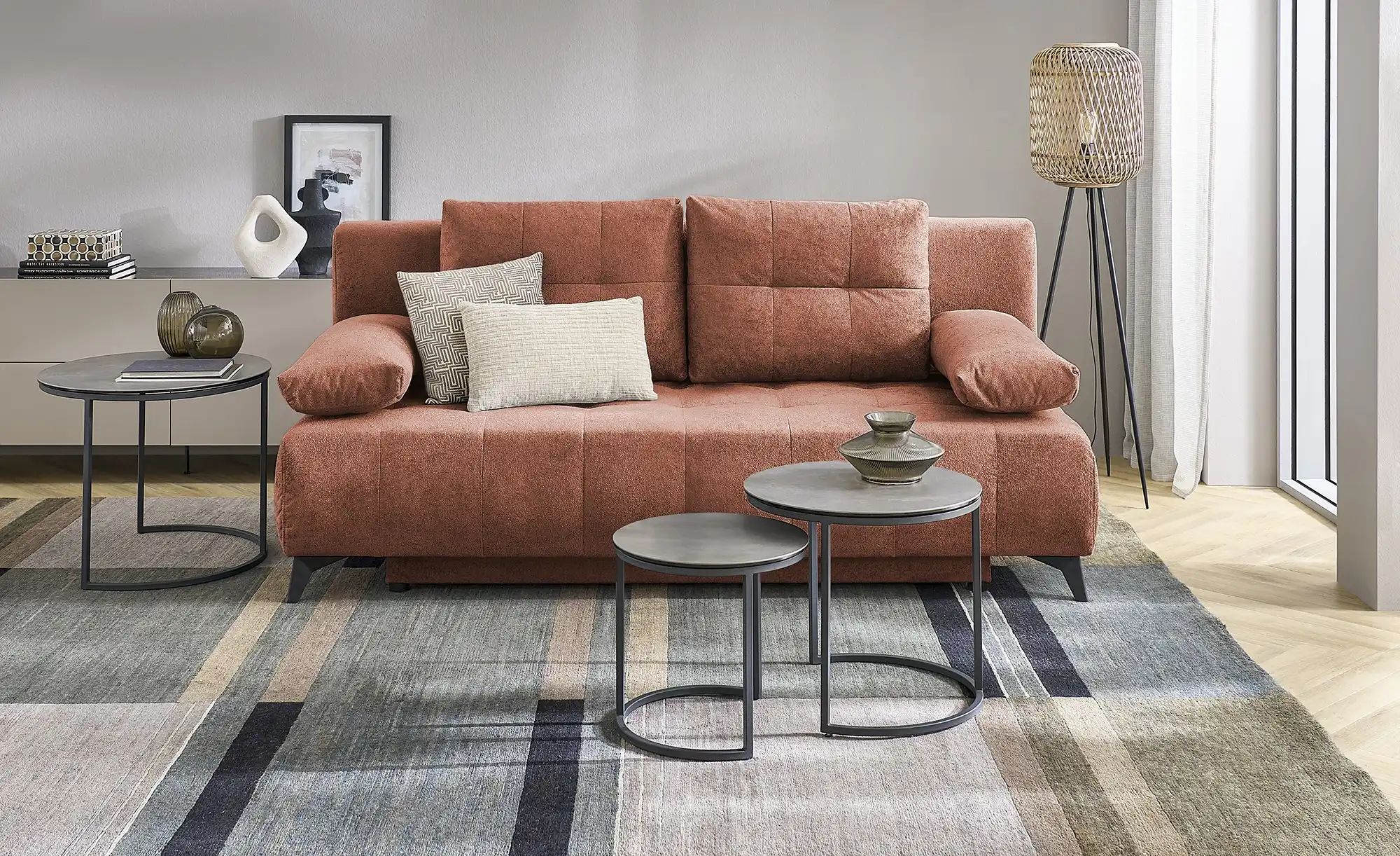 Schlafsofa  Eddy ¦ orange ¦ Maße (cm): B: 197 H: 88 T: 89 Polstermöbel > So günstig online kaufen