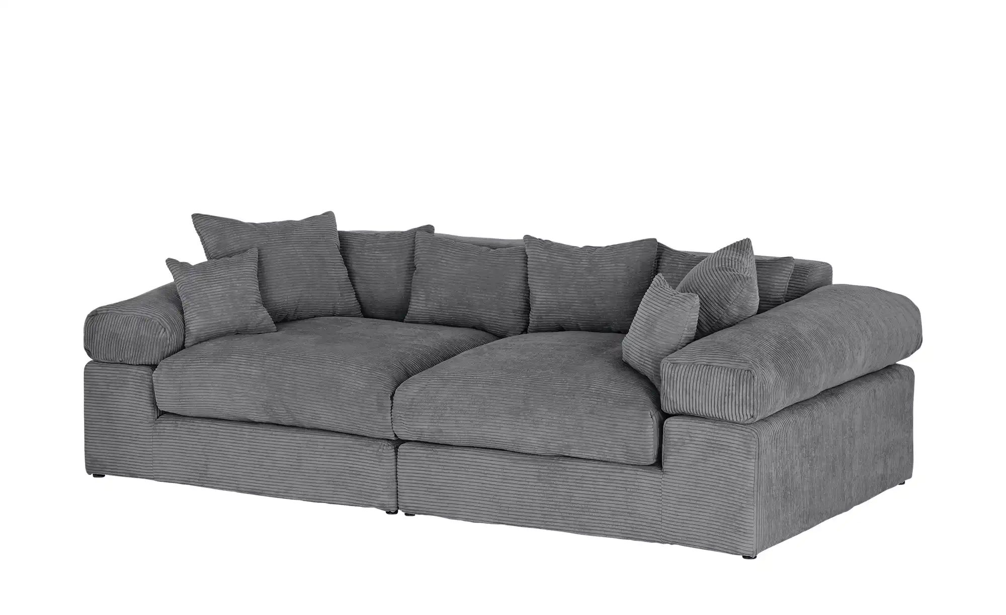 Thumbnail - smart Big Sofa im modernem Cord Lianea ¦ grau ¦ Maße (cm): B: 260 H: 86 T: 133.0 Polstermöbel > Sofas > 2-Sitzer - Höffn...