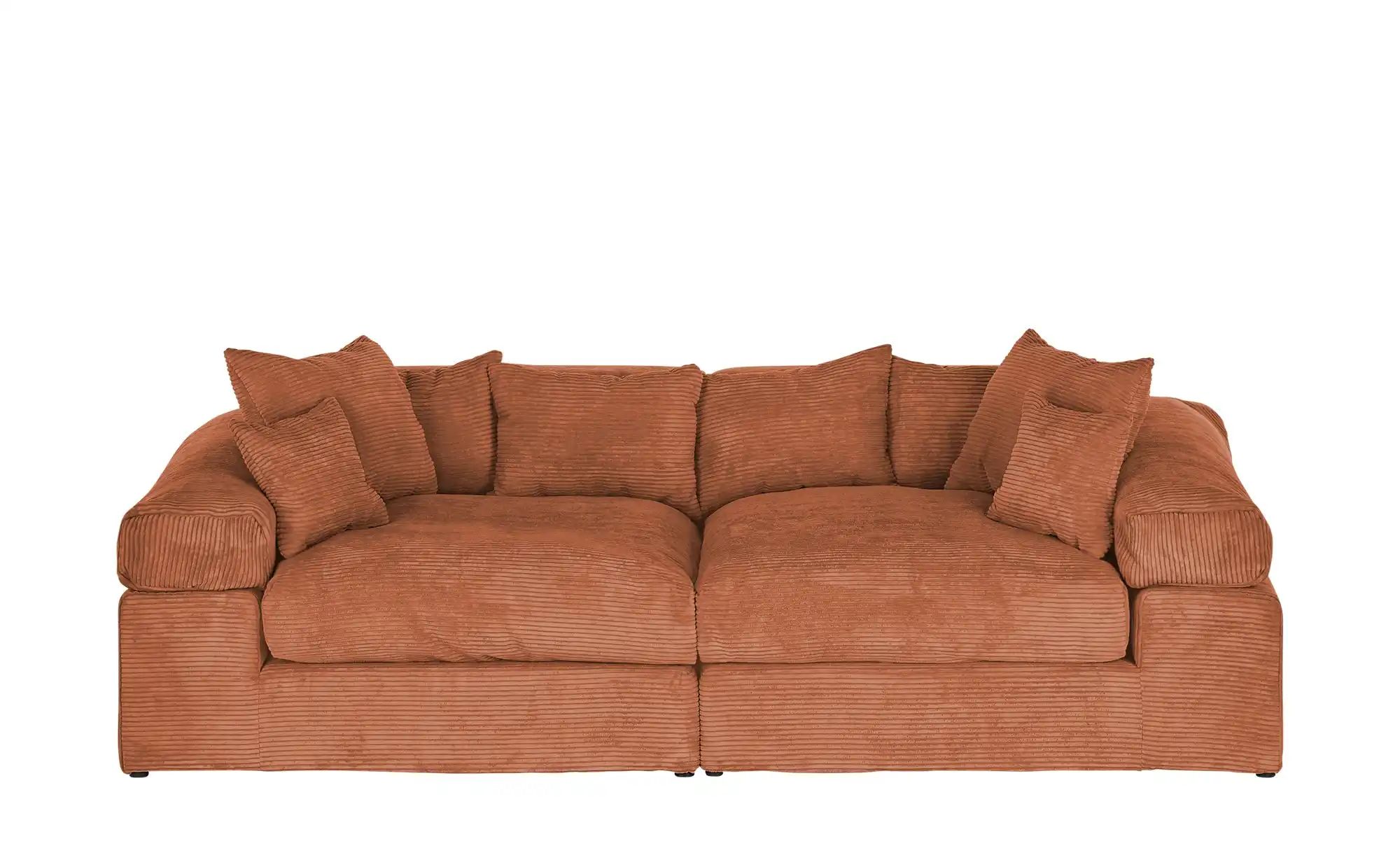 smart Big Sofa in modernem Cord Lianea ¦ rot ¦ Maße (cm): B: 260 H: 86 T: 133.0 Polstermöbel > Sofas > 2-Sitzer - Höffner