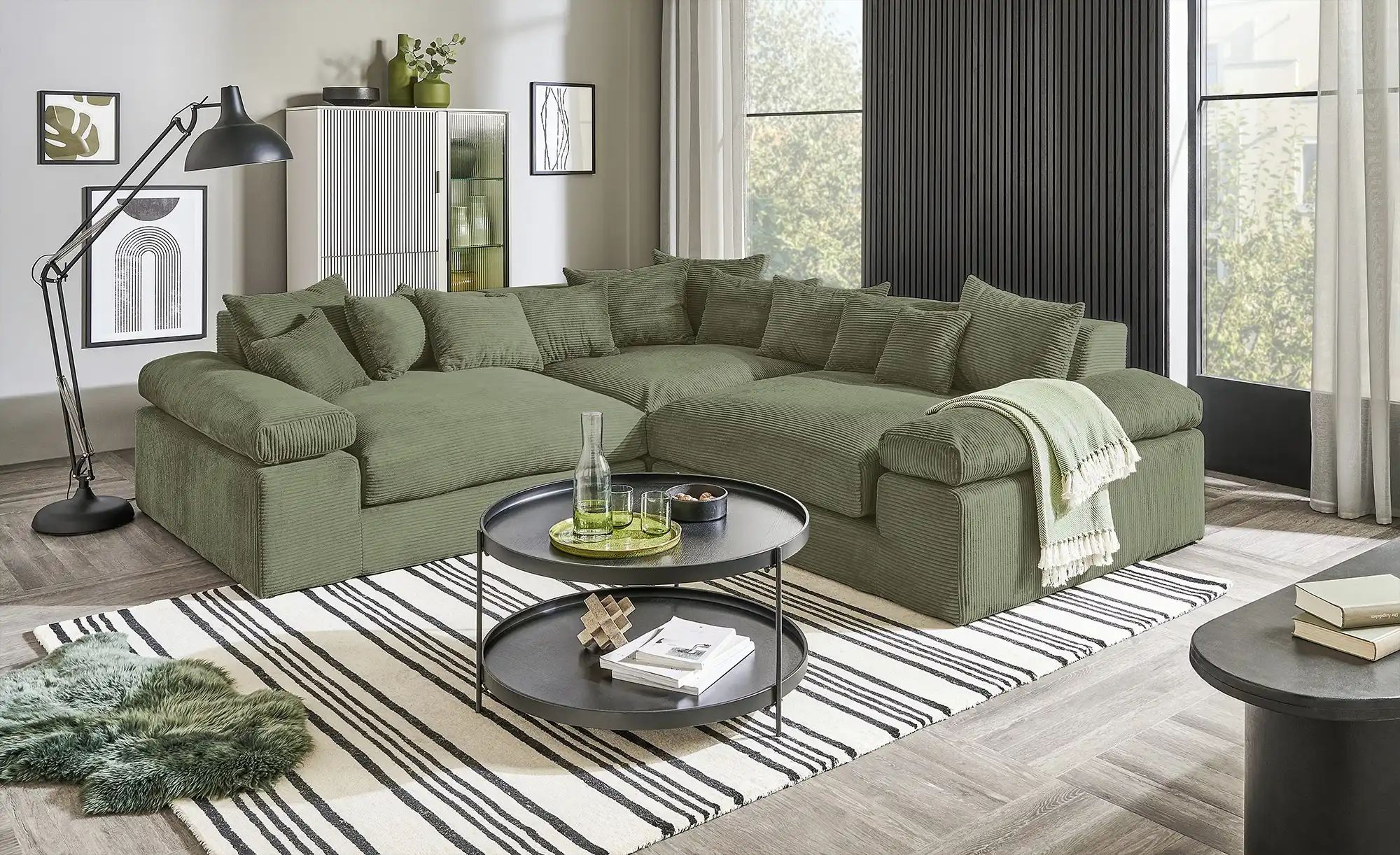 Thumbnail - smart Ecksofa  Lianea ¦ grün ¦ Maße (cm): B: 278 H: 86 T: 278.0 Polstermöbel > Sofas > Ecksofas - Höffner