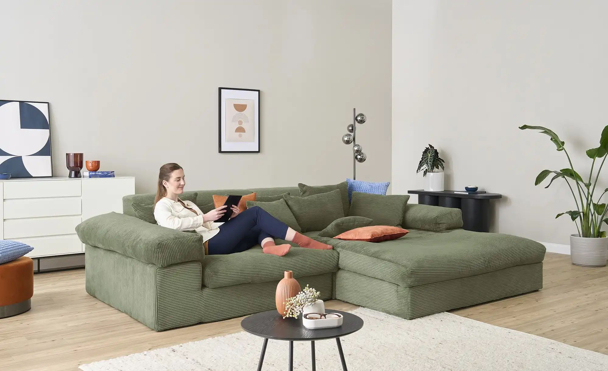 smart Ecksofa  Lianea ¦ grün ¦ Maße (cm): B: 291 H: 86 T: 208.0 Polstermöbe günstig online kaufen