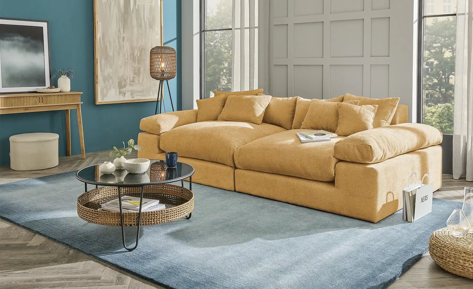 smart Big Sofa  Lianea ¦ gelb ¦ Maße (cm): B: 260 H: 86 T: 133.0 Polstermöb günstig online kaufen