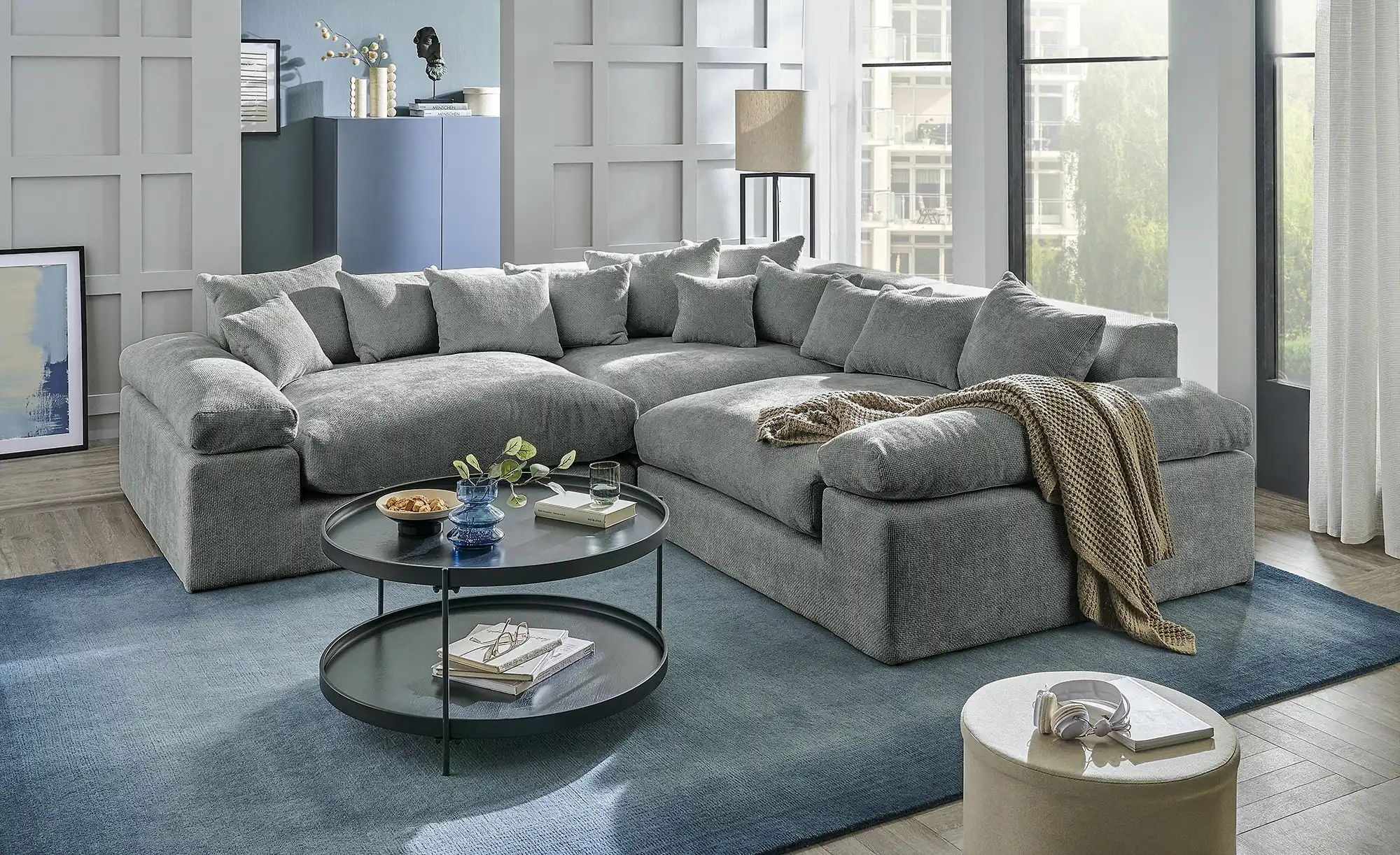 smart Ecksofa  Lianea ¦ grau ¦ Maße (cm): B: 278 H: 86 T: 278.0 Polstermöbe günstig online kaufen