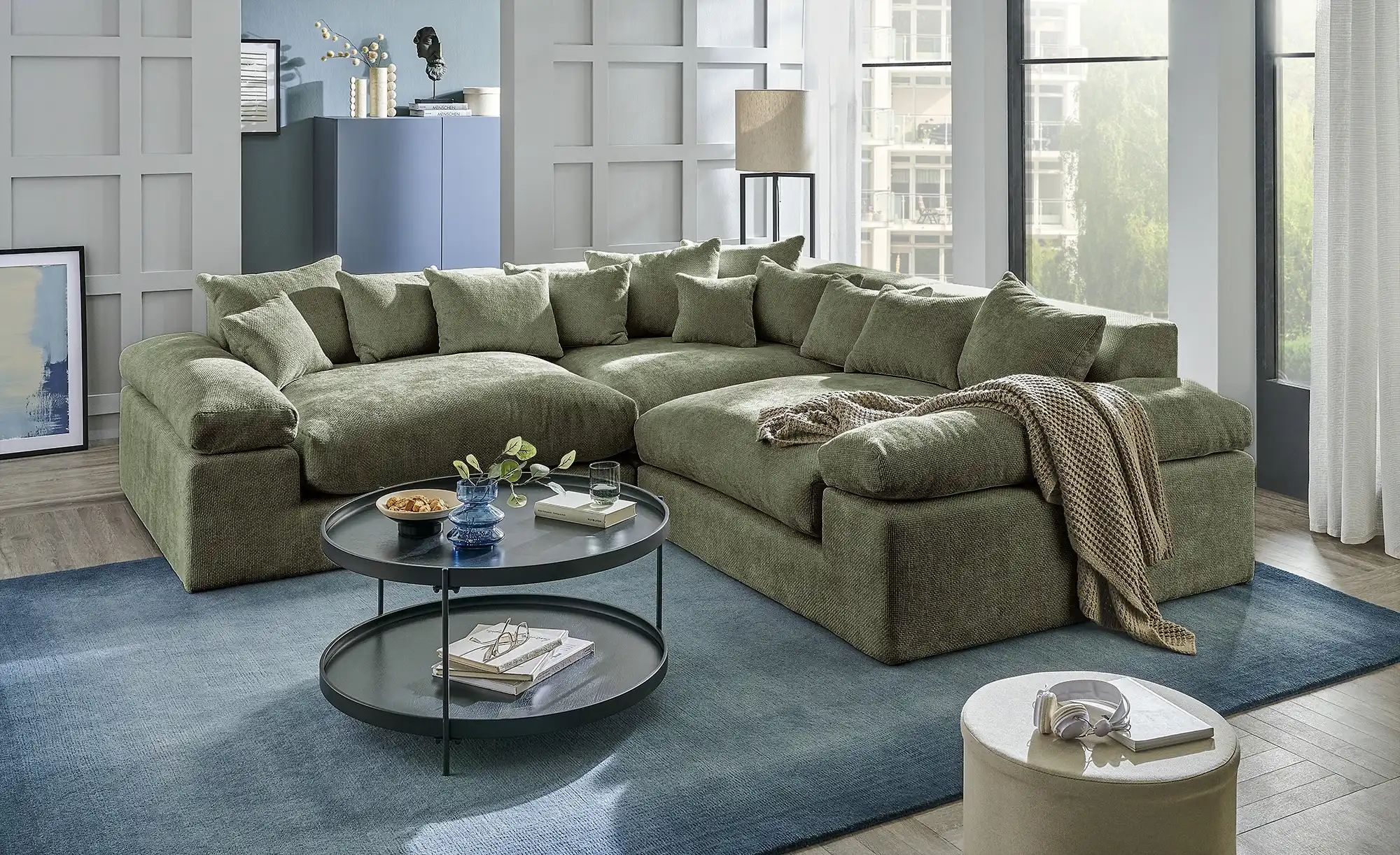 smart Ecksofa  Lianea ¦ grün ¦ Maße (cm): B: 278 H: 86 T: 278.0 Polstermöbe günstig online kaufen