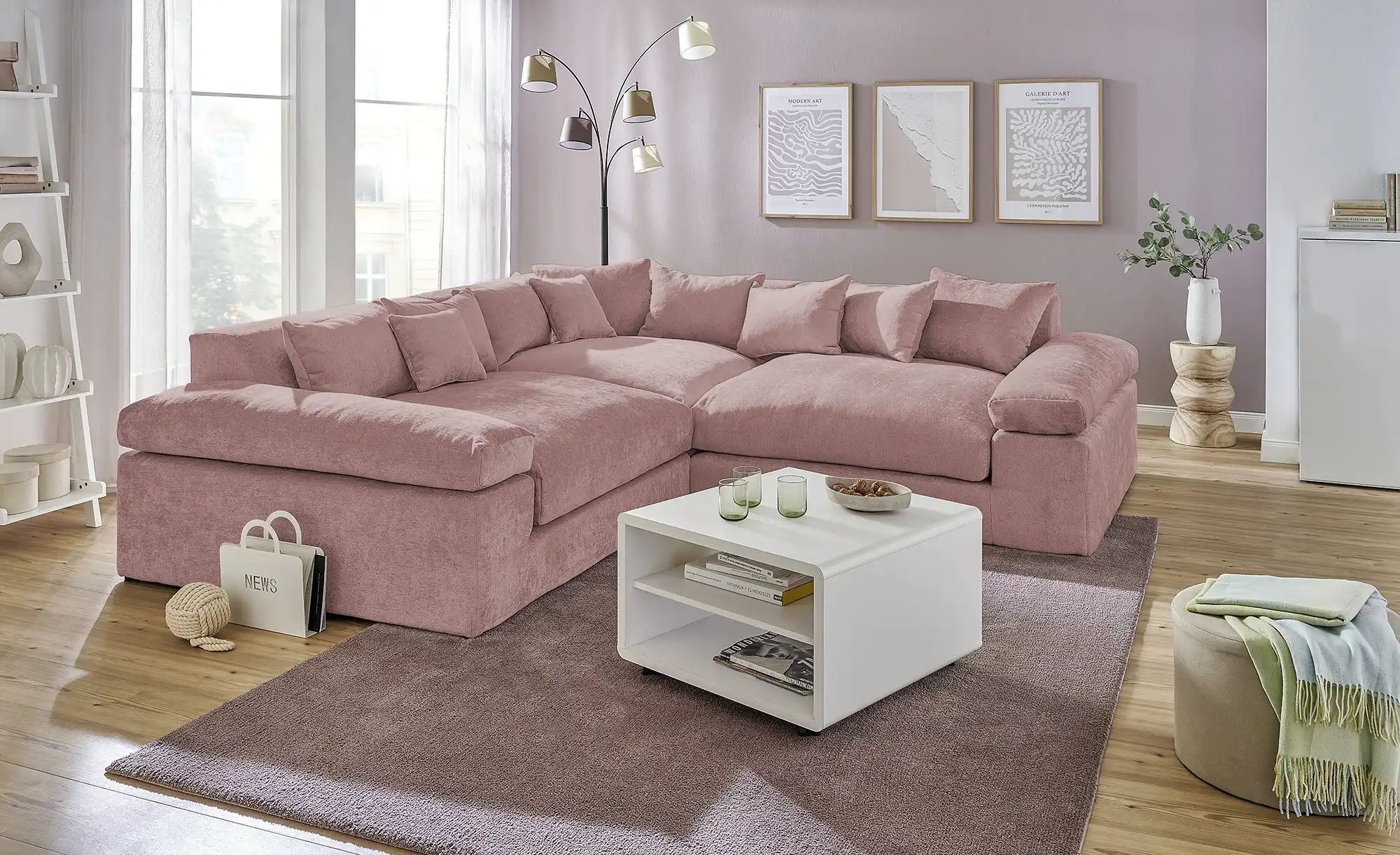 Thumbnail - smart Ecksofa  Lianea ¦ rosa/pink ¦ Maße (cm): B: 278 H: 86 T: 278.0 Polstermöbel > Sofas > Ecksofas - Höffner