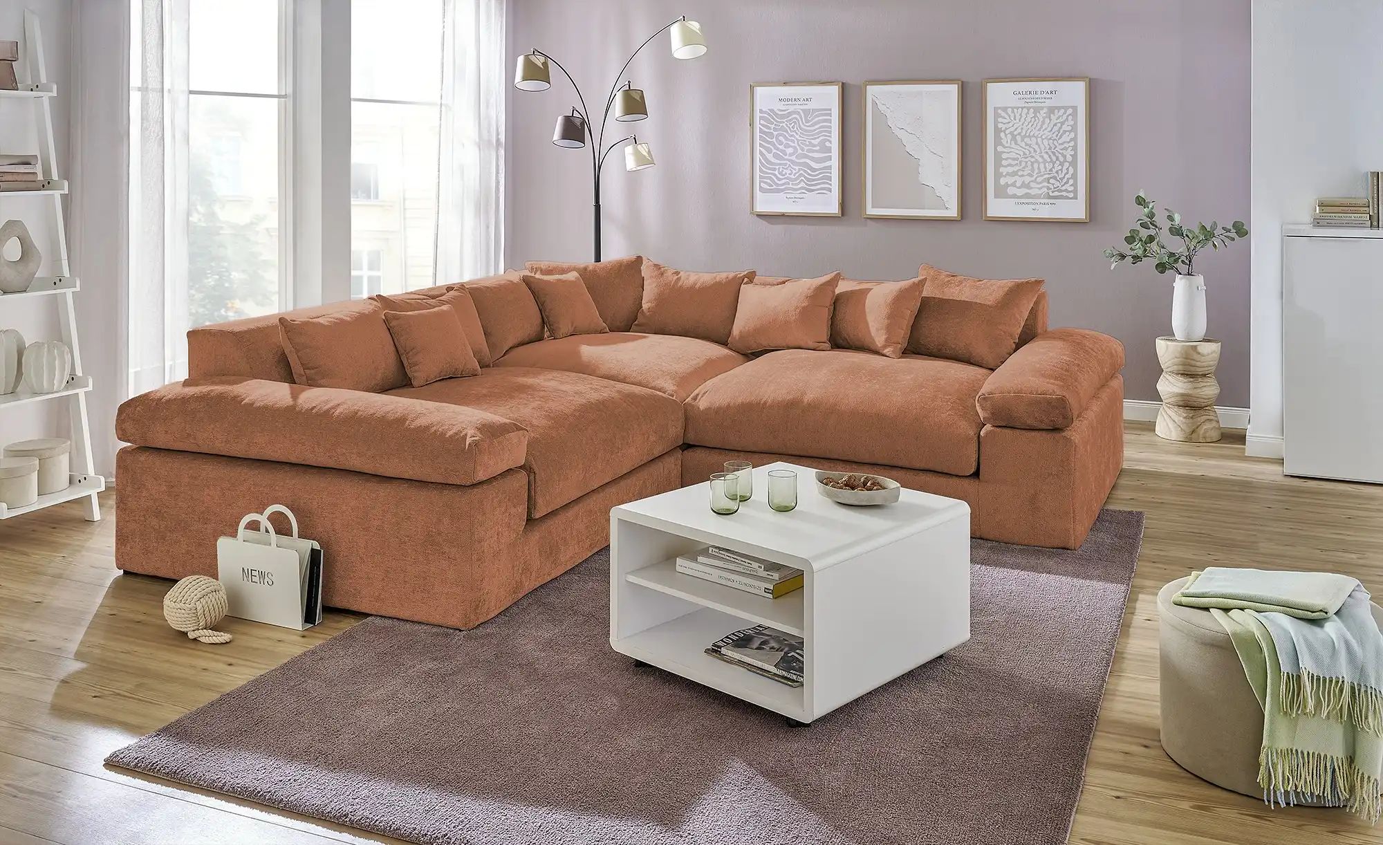 smart Ecksofa  Lianea ¦ rot ¦ Maße (cm): B: 278 H: 86 T: 278.0 Polstermöbel günstig online kaufen