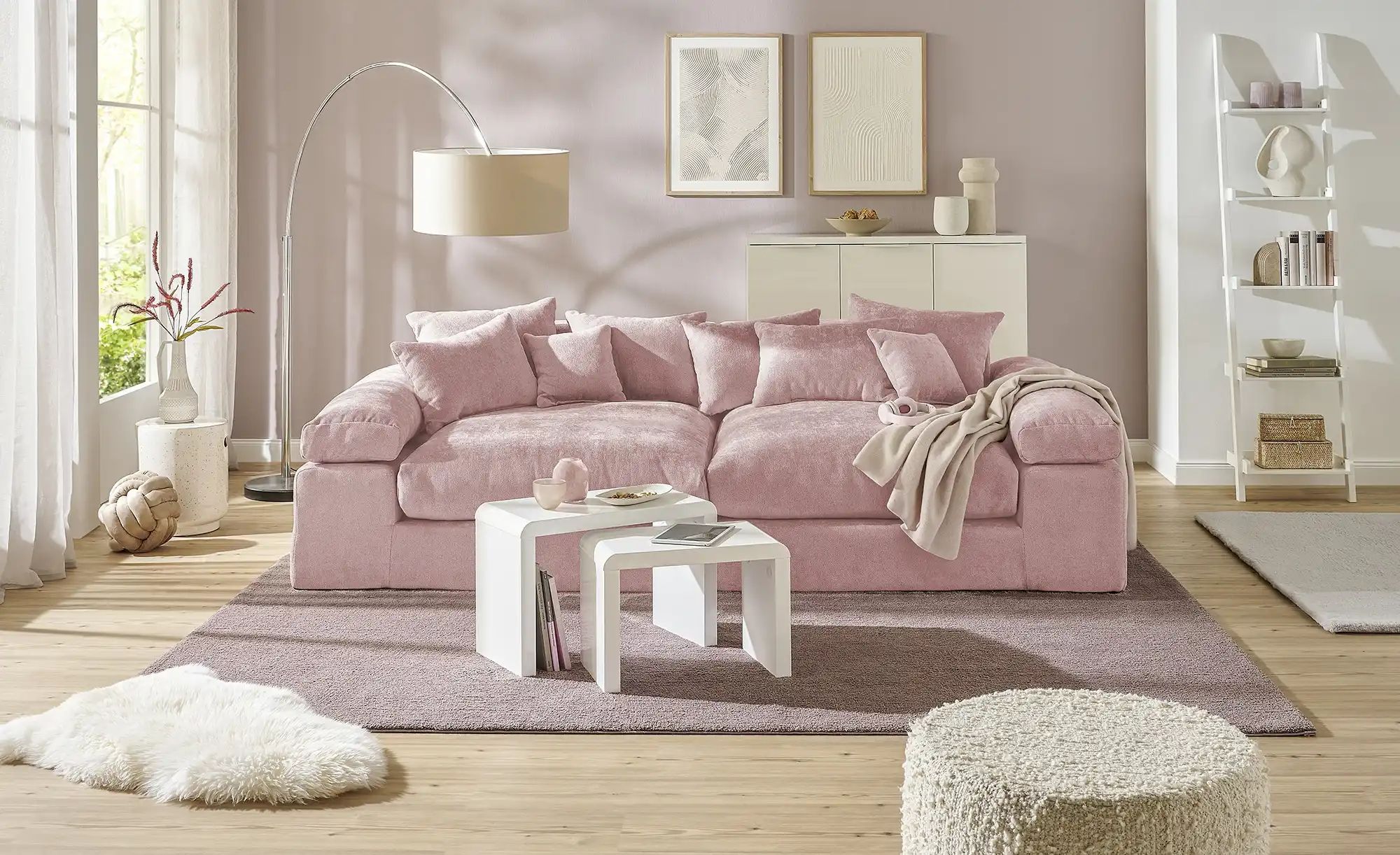 Thumbnail - smart Big Sofa im modernem Cord Lianea ¦ rosa/pink ¦ Maße (cm): B: 260 H: 86 T: 133.0 Polstermöbel > Sofas > 2-Sitzer - ...