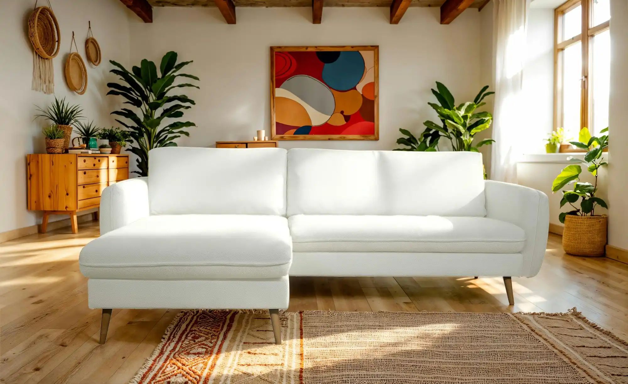 Thumbnail - uno Ecksofa  Salma ¦ weiß ¦ Maße (cm): B: 248 H: 90 T: 152.0 Polstermöbel > Sofas > Ecksofas - Höffner
