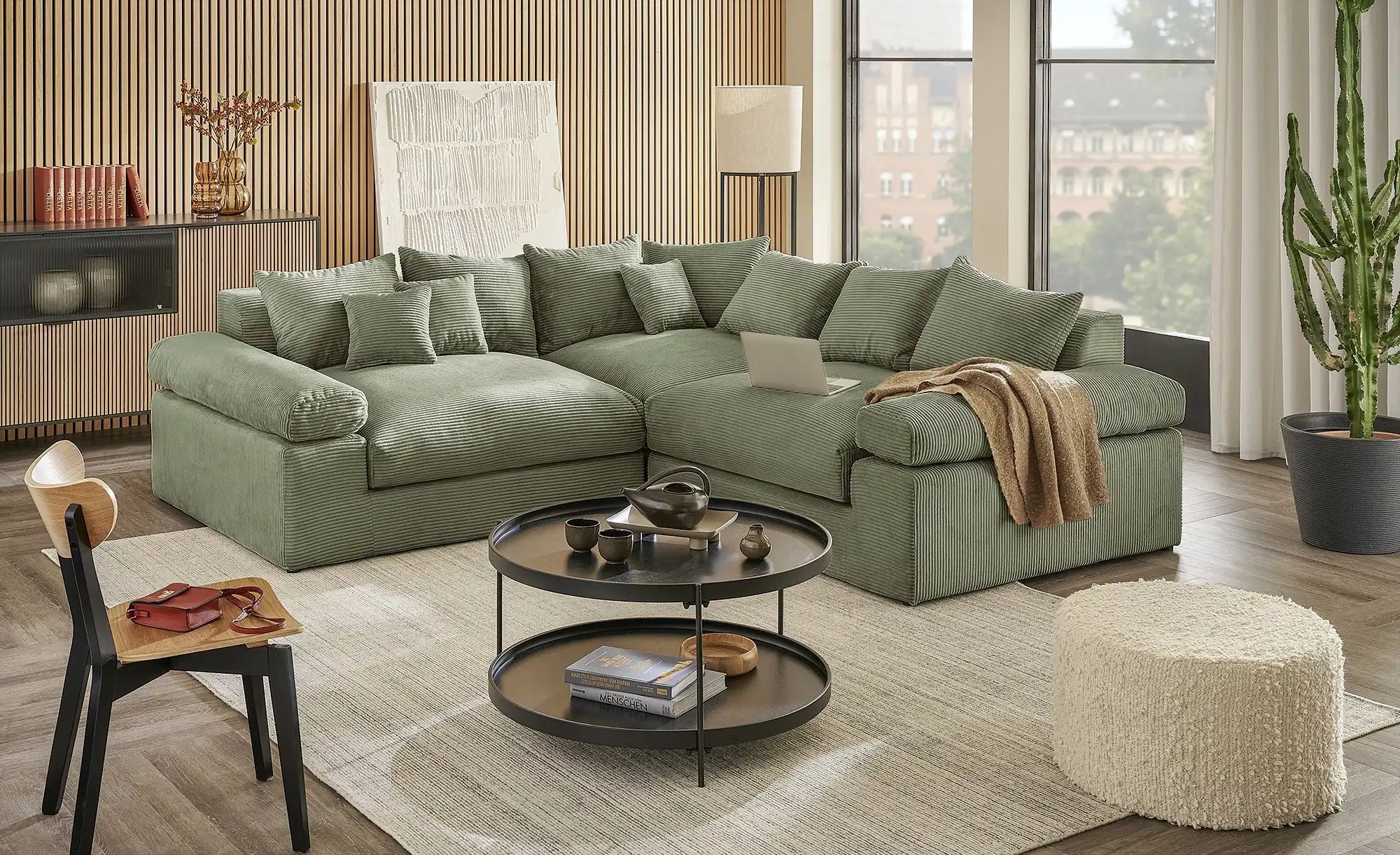 Thumbnail - smart Ecksofa  Lionore ¦ grün ¦ Maße (cm): B: 256 H: 86 T: 256.0 Polstermöbel > Sofas > Ecksofas - Höffner