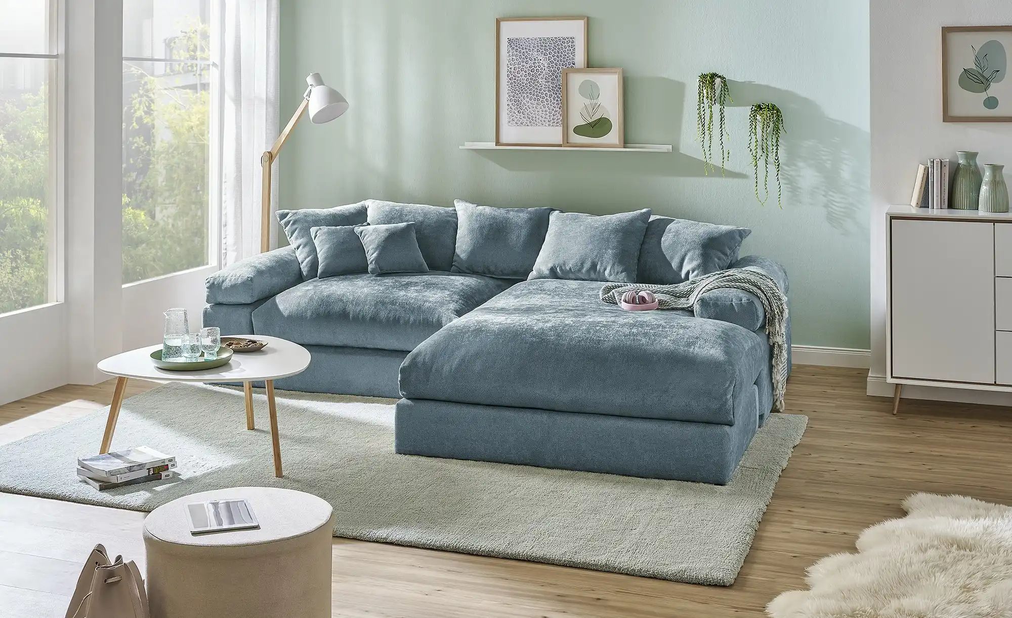 smart Ecksofa  Lionore ¦ blau ¦ Maße (cm): B: 265 H: 86 T: 203.0 Polstermöb günstig online kaufen
