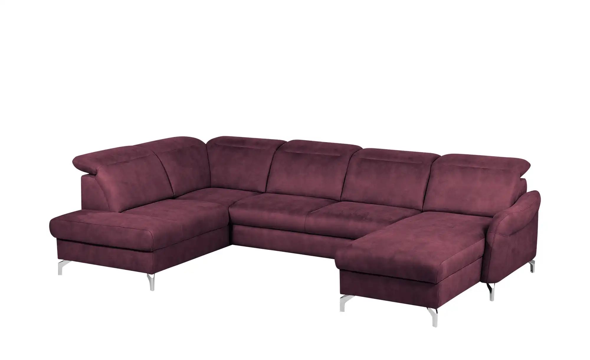 Thumbnail - uno Wohnlandschaft Wildleder-Optik Basel ¦ rot ¦ Maße (cm): B: 304 H: 100 T: 200.0 Polstermöbel > Sofas > Schlafsofas - ...