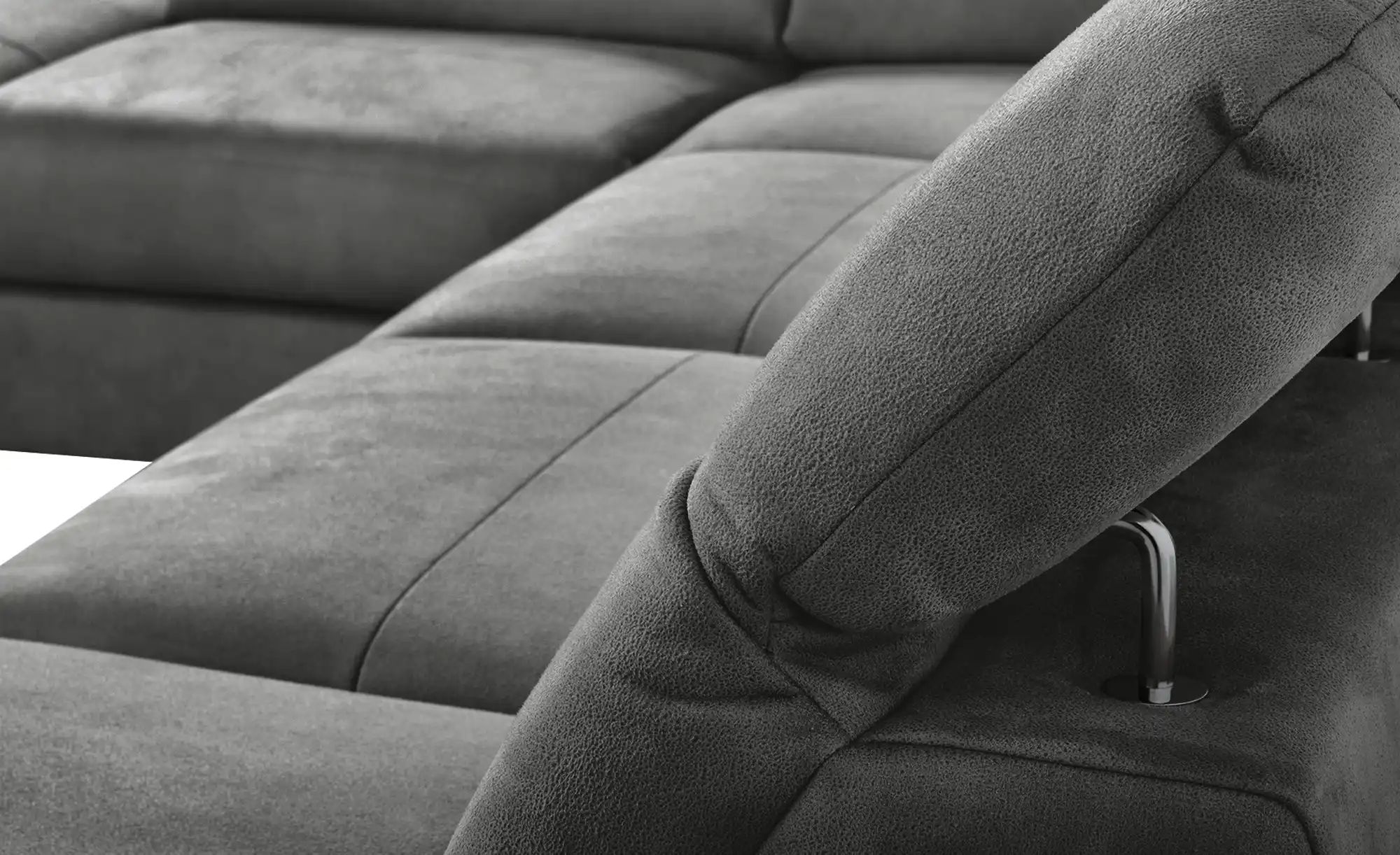 Thumbnail - uno Wohnlandschaft Wildleder-Optik Basel ¦ grau ¦ Maße (cm): B: 304 H: 100 T: 200.0 Polstermöbel > Sofas > Wohnlandschaf...