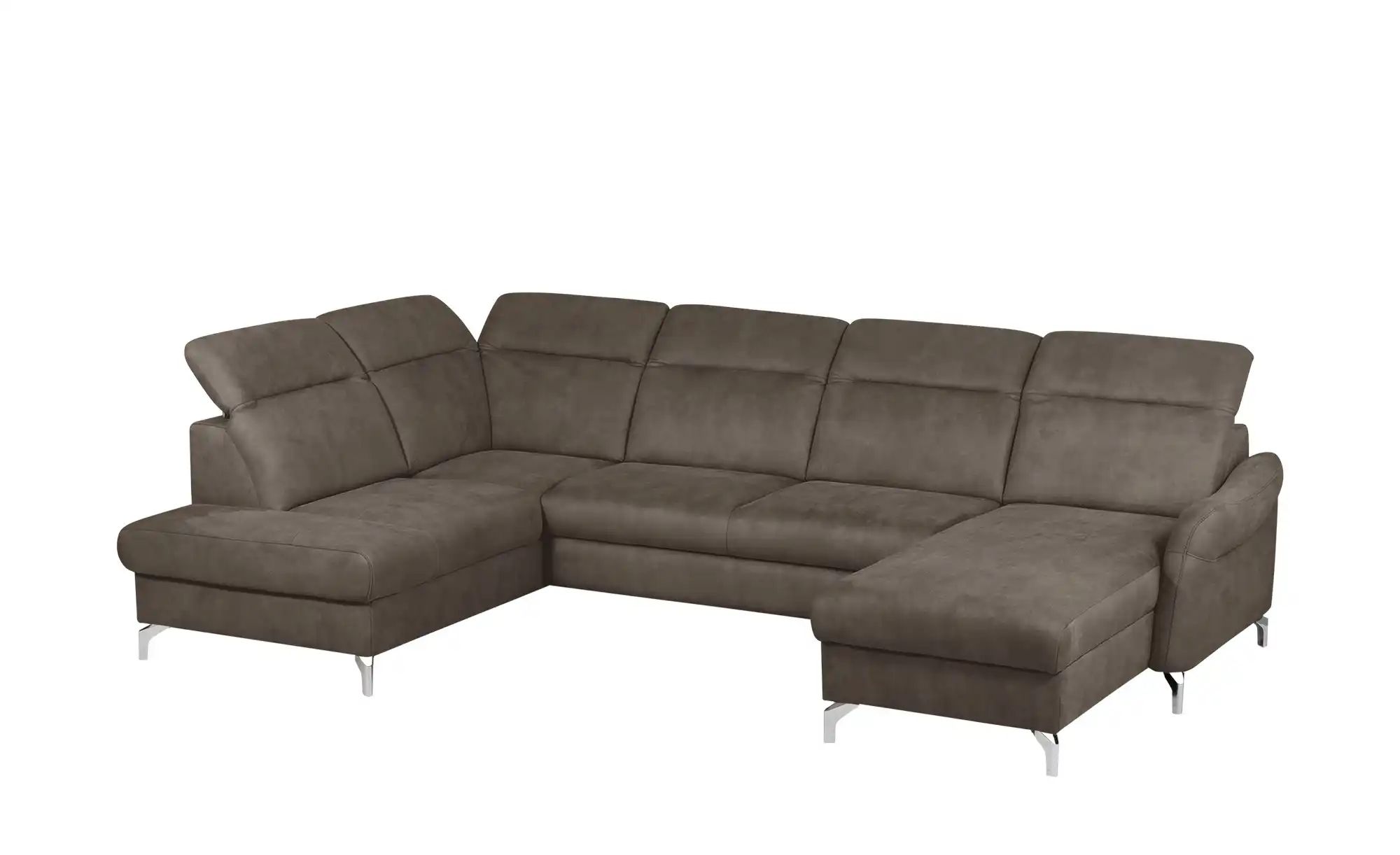 Thumbnail - uno Wohnlandschaft Wildleder-Optik Basel ¦ braun ¦ Maße (cm): B: 304 H: 100 T: 200.0 Polstermöbel > Sofas > Schlafsofas ...