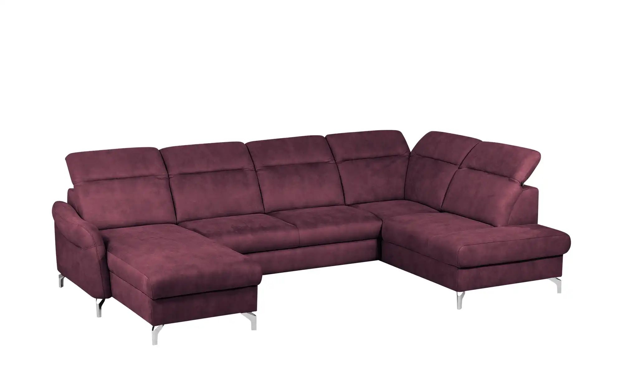 Thumbnail - uno Wohnlandschaft Wildleder-Optik Basel ¦ rot ¦ Maße (cm): B: 304 H: 100 T: 200.0 Polstermöbel > Sofas > Schlafsofas - ...