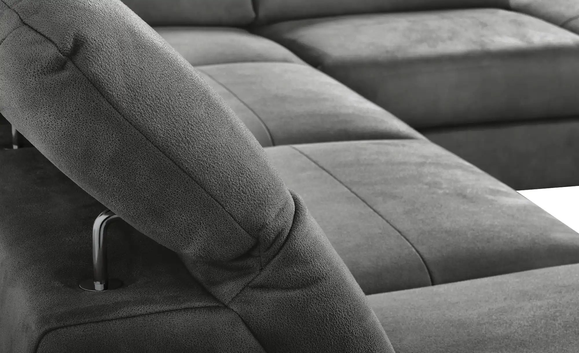 Thumbnail - uno Wohnlandschaft Wildleder-Optik Basel ¦ grau ¦ Maße (cm): B: 304 H: 100 T: 200.0 Polstermöbel > Sofas > Wohnlandschaf...