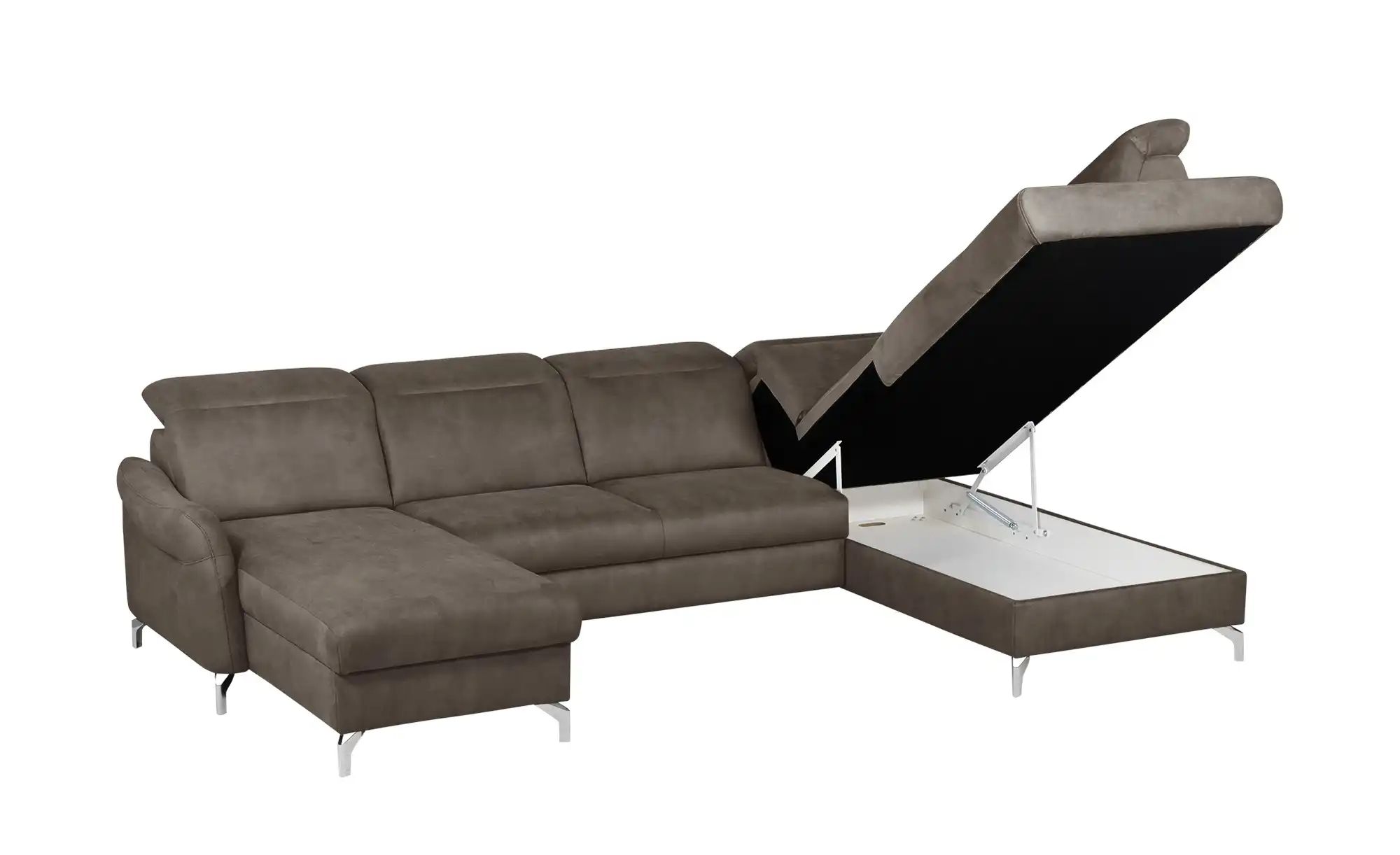 Thumbnail - uno Wohnlandschaft Wildleder-Optik Basel ¦ braun ¦ Maße (cm): B: 304 H: 100 T: 200.0 Polstermöbel > Sofas > Wohnlandscha...