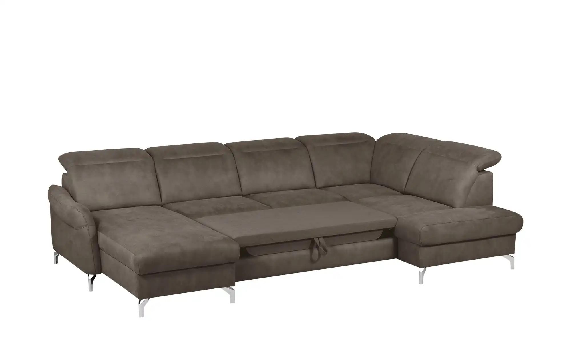 Thumbnail - uno Wohnlandschaft Wildleder-Optik Basel ¦ braun ¦ Maße (cm): B: 304 H: 100 T: 200.0 Polstermöbel > Sofas > Wohnlandscha...