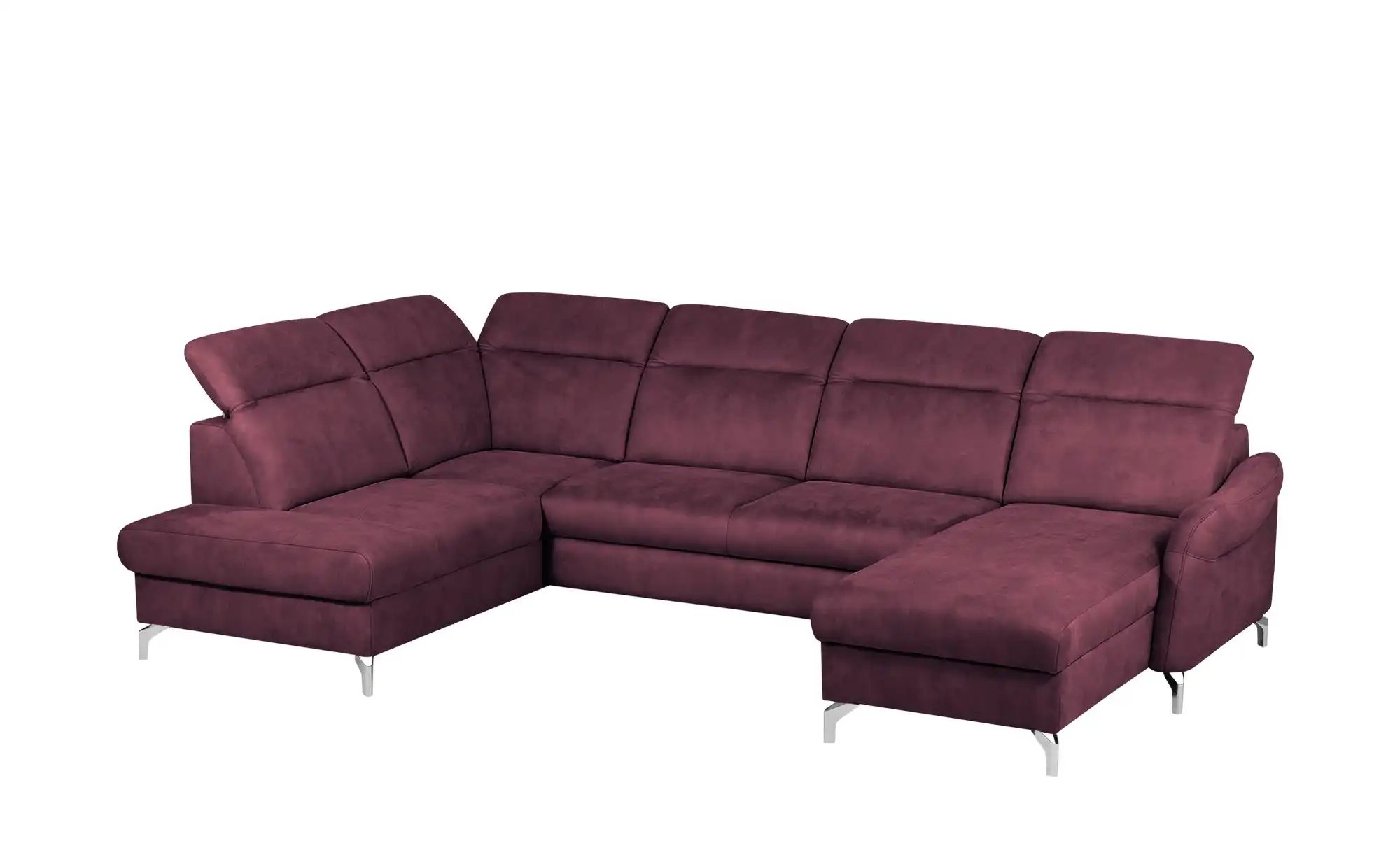 Thumbnail - uno Wohnlandschaft Wildleder-Optik Basel ¦ rot ¦ Maße (cm): B: 304 H: 100 T: 200.0 Polstermöbel > Sofas > Wohnlandschaft...