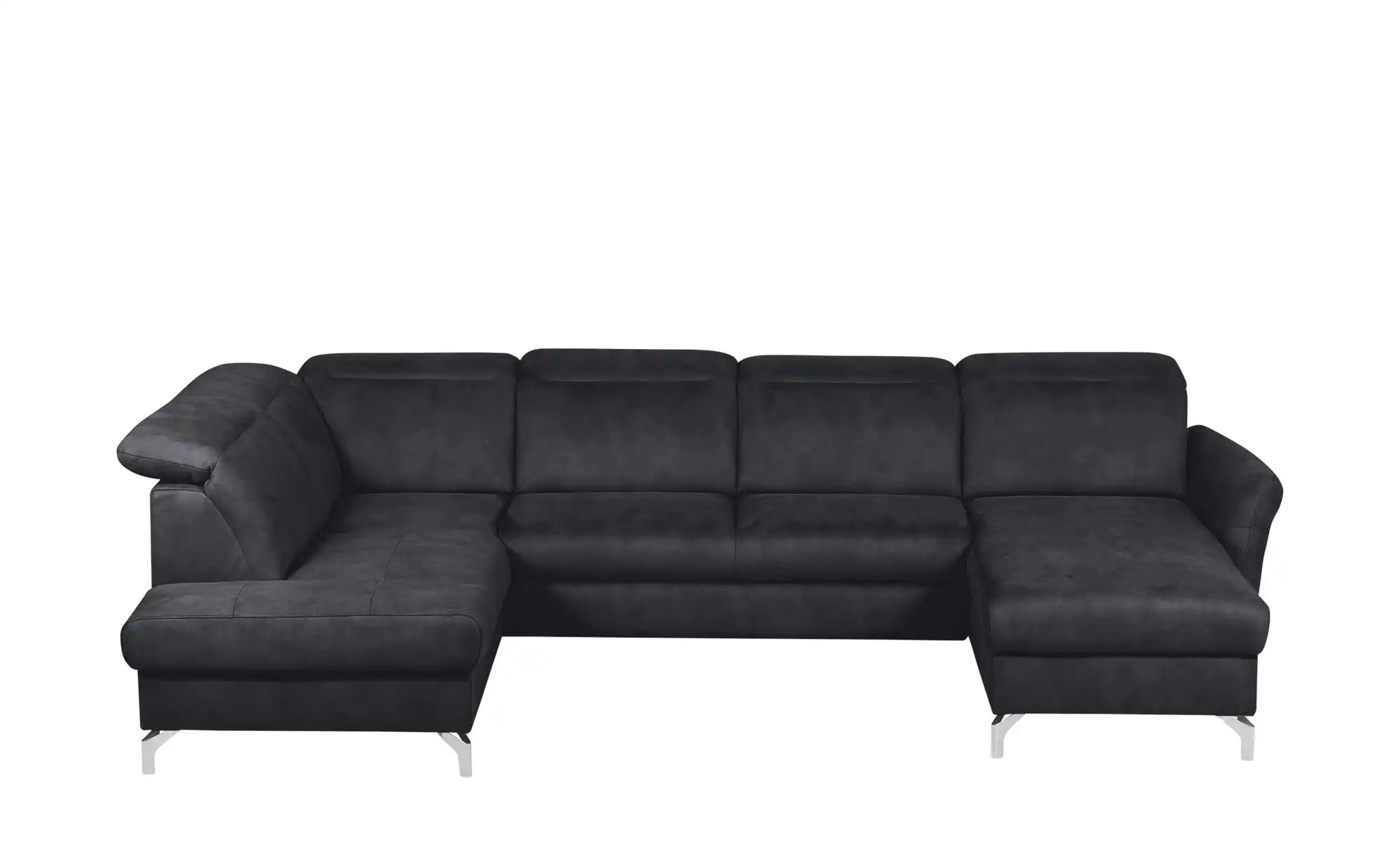 uno Wohnlandschaft Wildleder-Optik Basel ¦ schwarz ¦ Maße (cm): B: 304 H: 1 günstig online kaufen