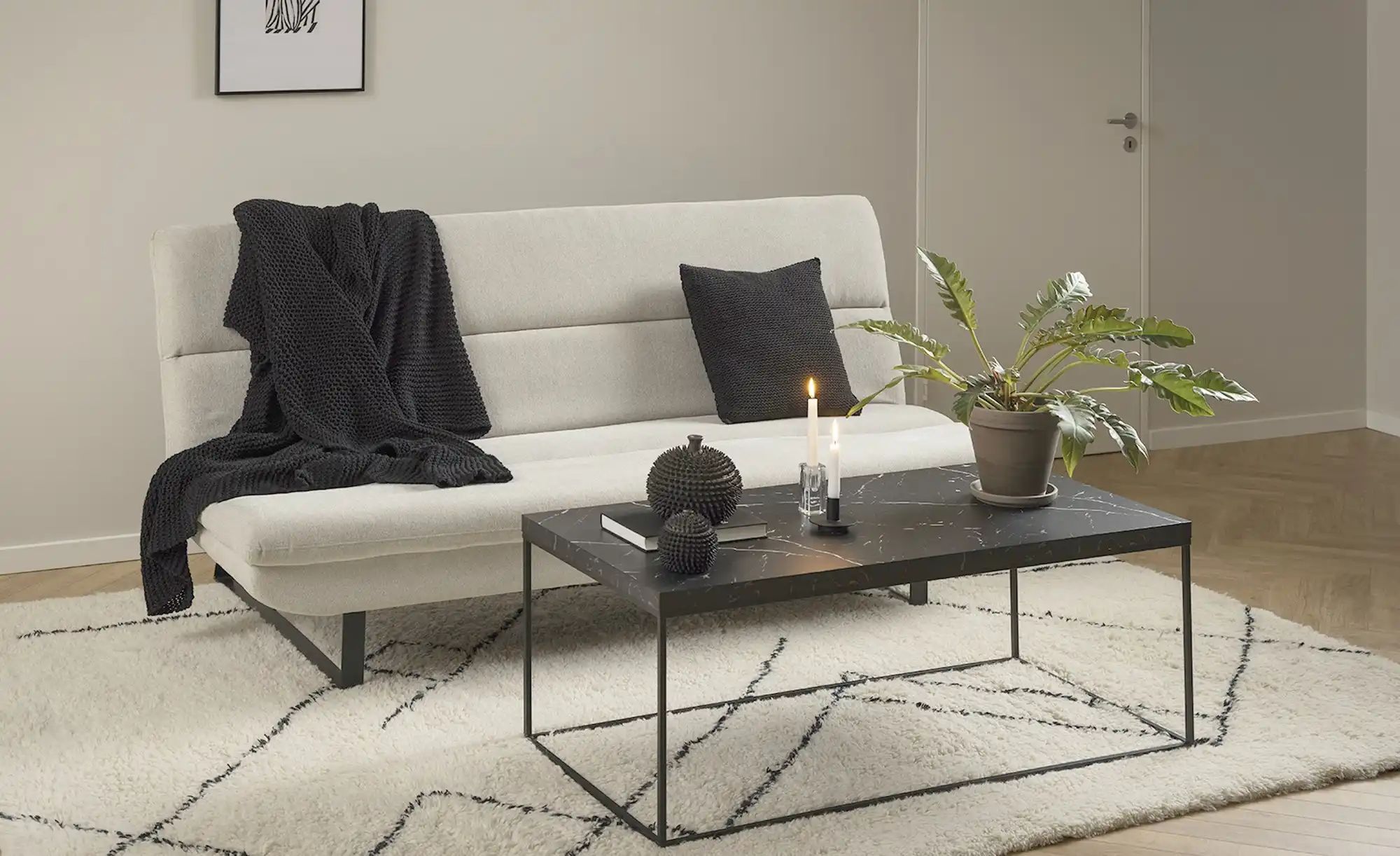 Schlafsofa  Arbonne ¦ beige ¦ Maße (cm): B: 200 H: 91 T: 124.0 Polstermöbel günstig online kaufen
