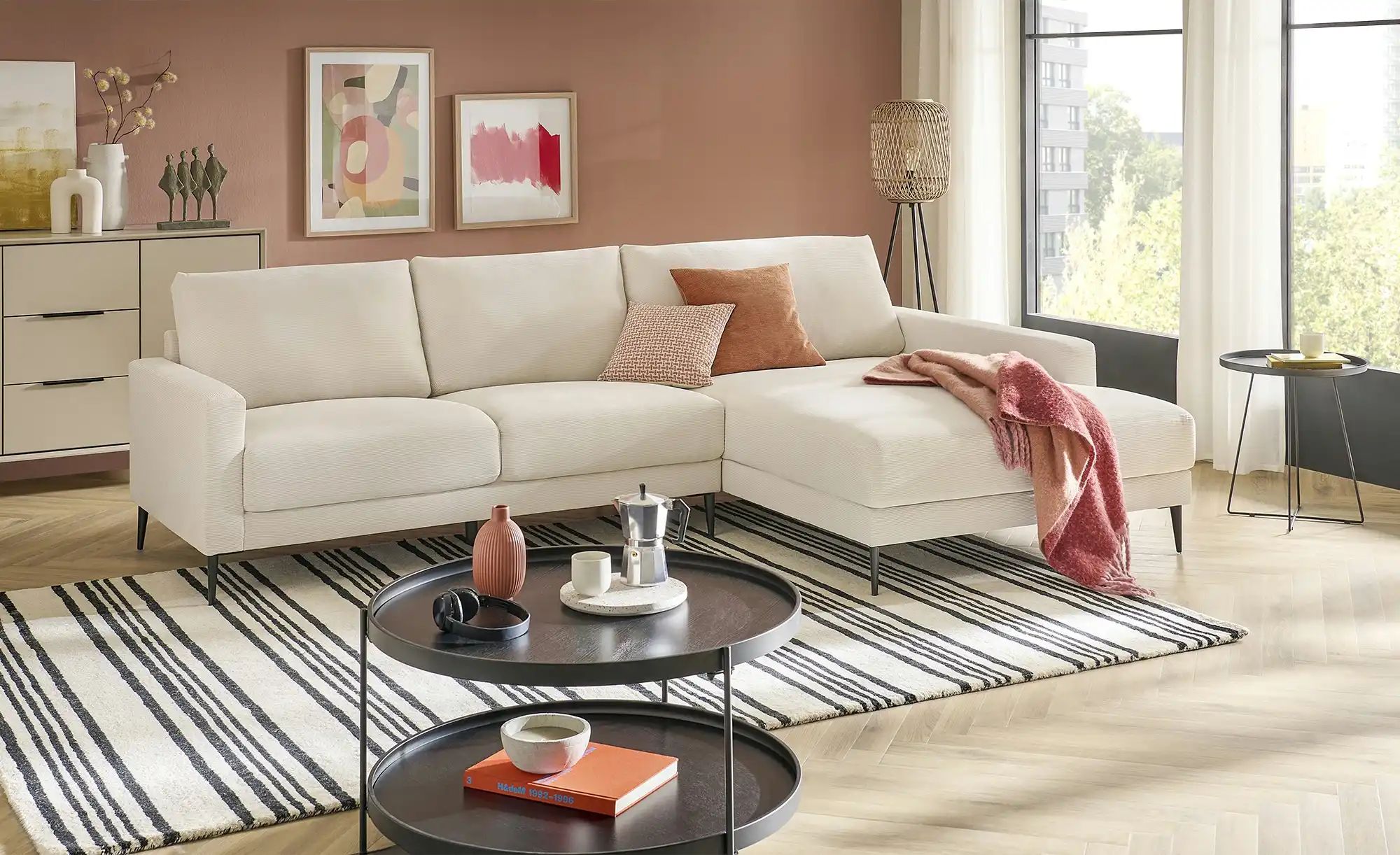 Ecksofa  Valissan ¦ creme ¦ Maße (cm): B: 276 H: 84 T: 173.0 Polstermöbel > günstig online kaufen