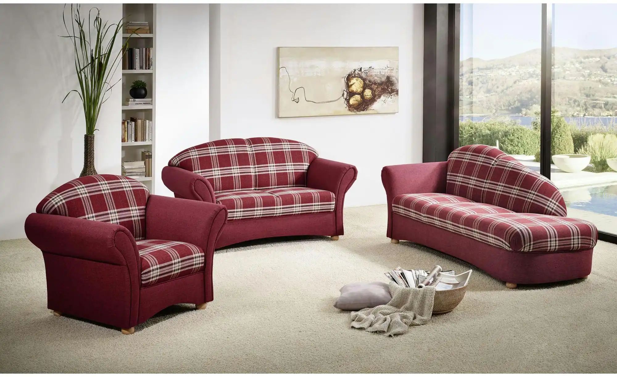 Max Winzer Einzelsofa  Corona ¦ rot ¦ Maße (cm): B: 151 H: 83 Polstermöbel günstig online kaufen