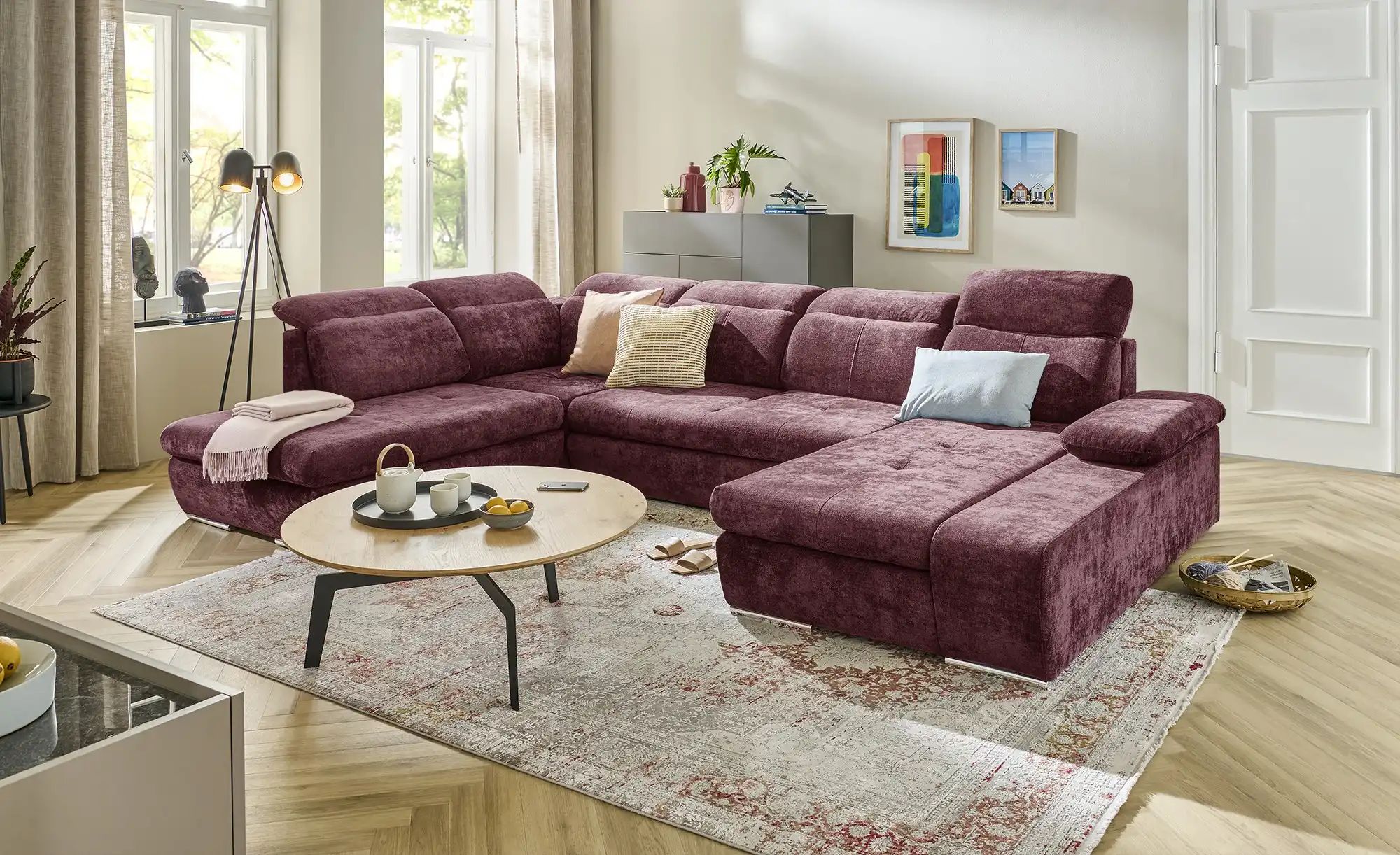 Thumbnail - switch Wohnlandschaft Avilla ¦ rot ¦ Maße (cm): B: 355 H: 86 T: 234.0 Polstermöbel > Sofas > Schlafsofas - Höffner