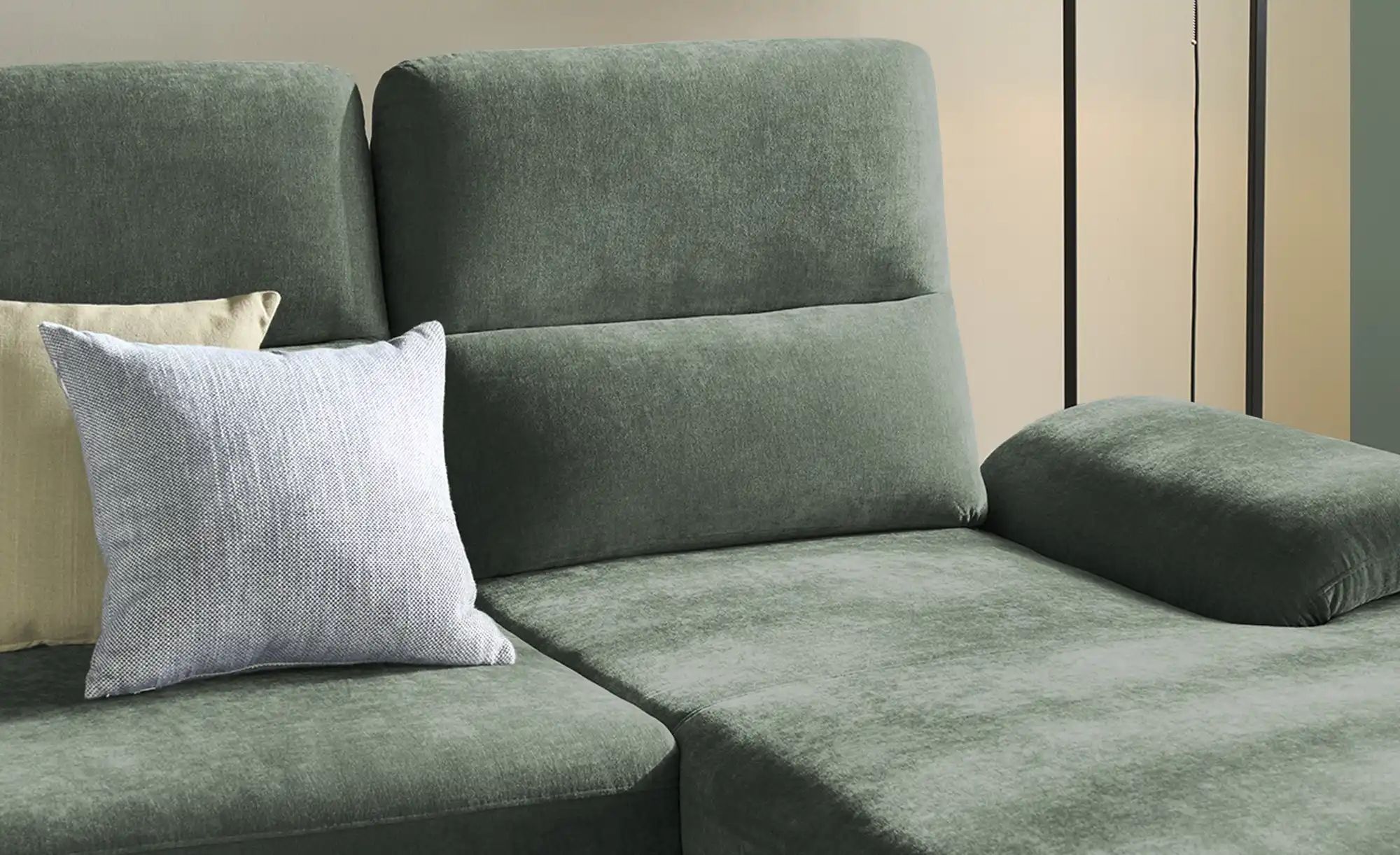 Thumbnail - switch Ecksofa  Cesar ¦ grün ¦ Maße (cm): B: 288 H: 102 T: 183.0 Polstermöbel > Sofas > Ecksofas - Höffner