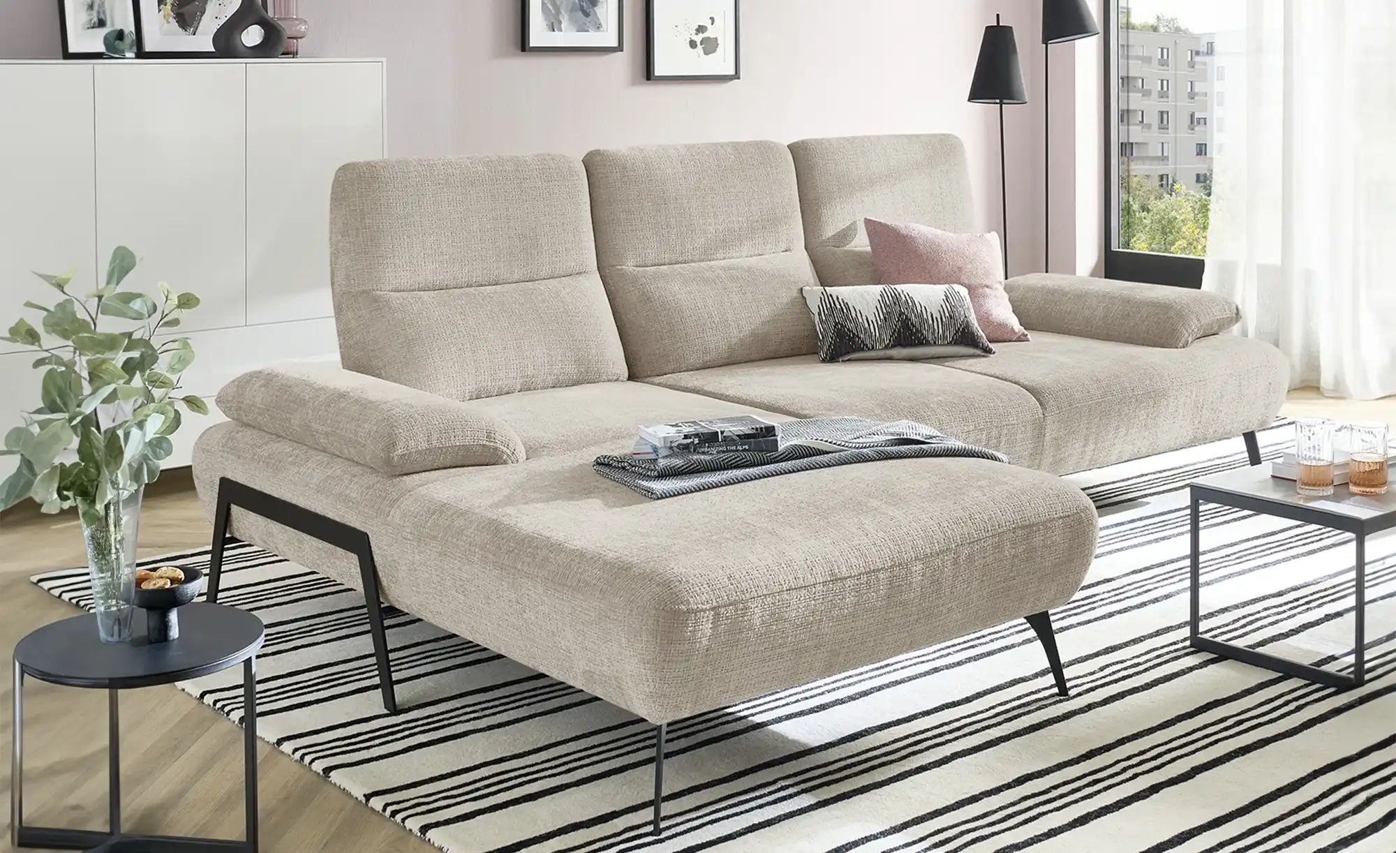 Thumbnail - switch Ecksofa  Cesar ¦ creme ¦ Maße (cm): B: 288 H: 102 T: 183.0 Polstermöbel > Sofas > Ecksofas - Höffner