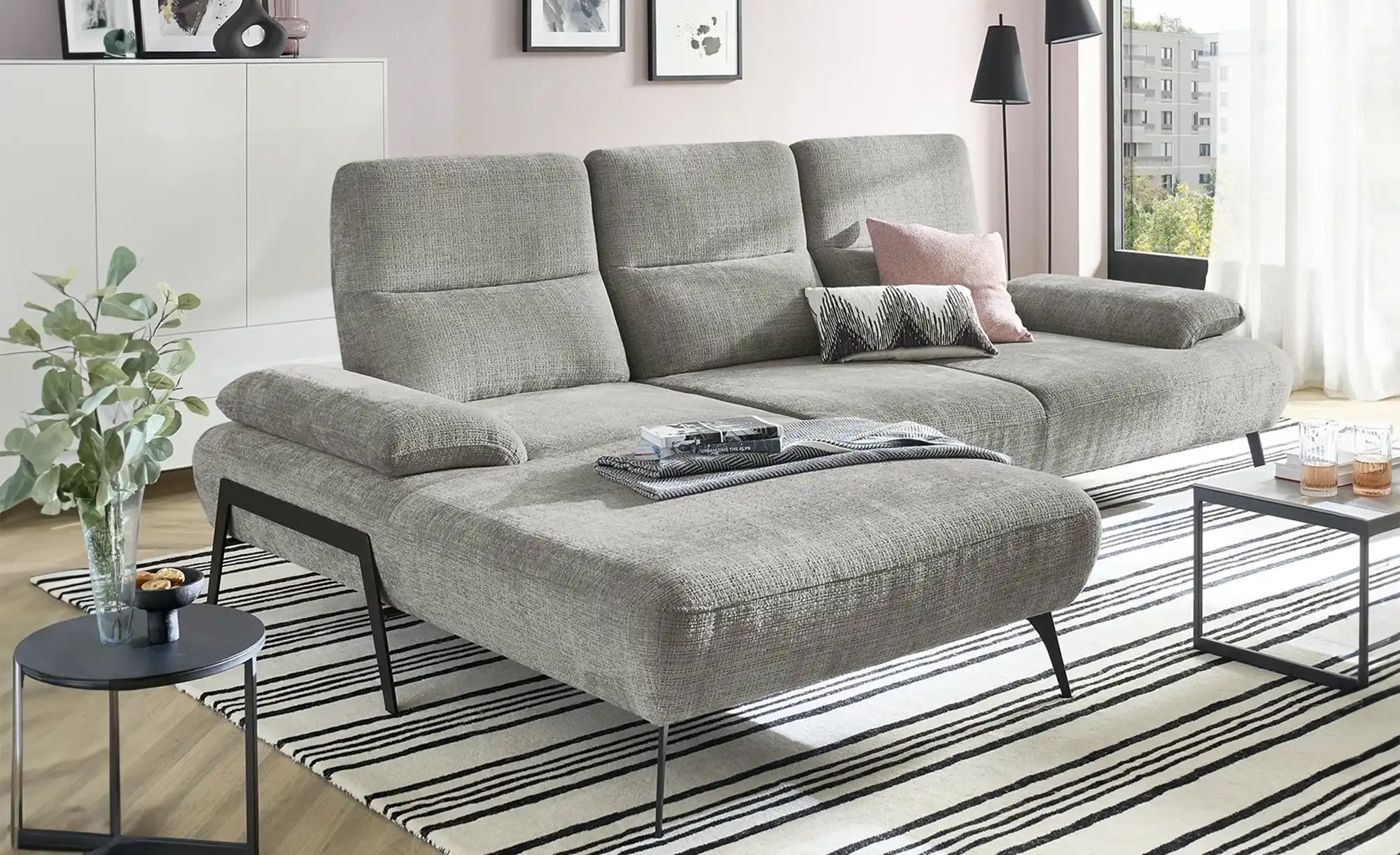 switch Ecksofa  Cesar ¦ grau ¦ Maße (cm): B: 288 H: 102 T: 183.0 Polstermöb günstig online kaufen