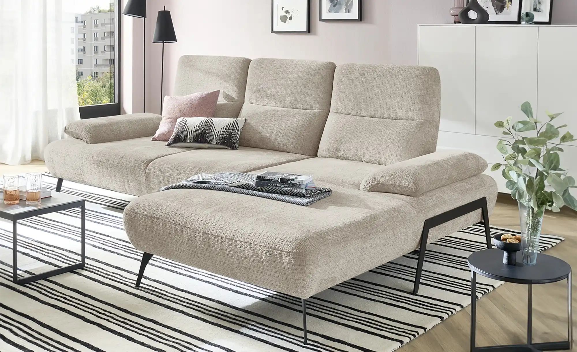 Thumbnail - switch Ecksofa  Cesar ¦ creme ¦ Maße (cm): B: 288 H: 102 T: 183.0 Polstermöbel > Sofas > Ecksofas - Höffner
