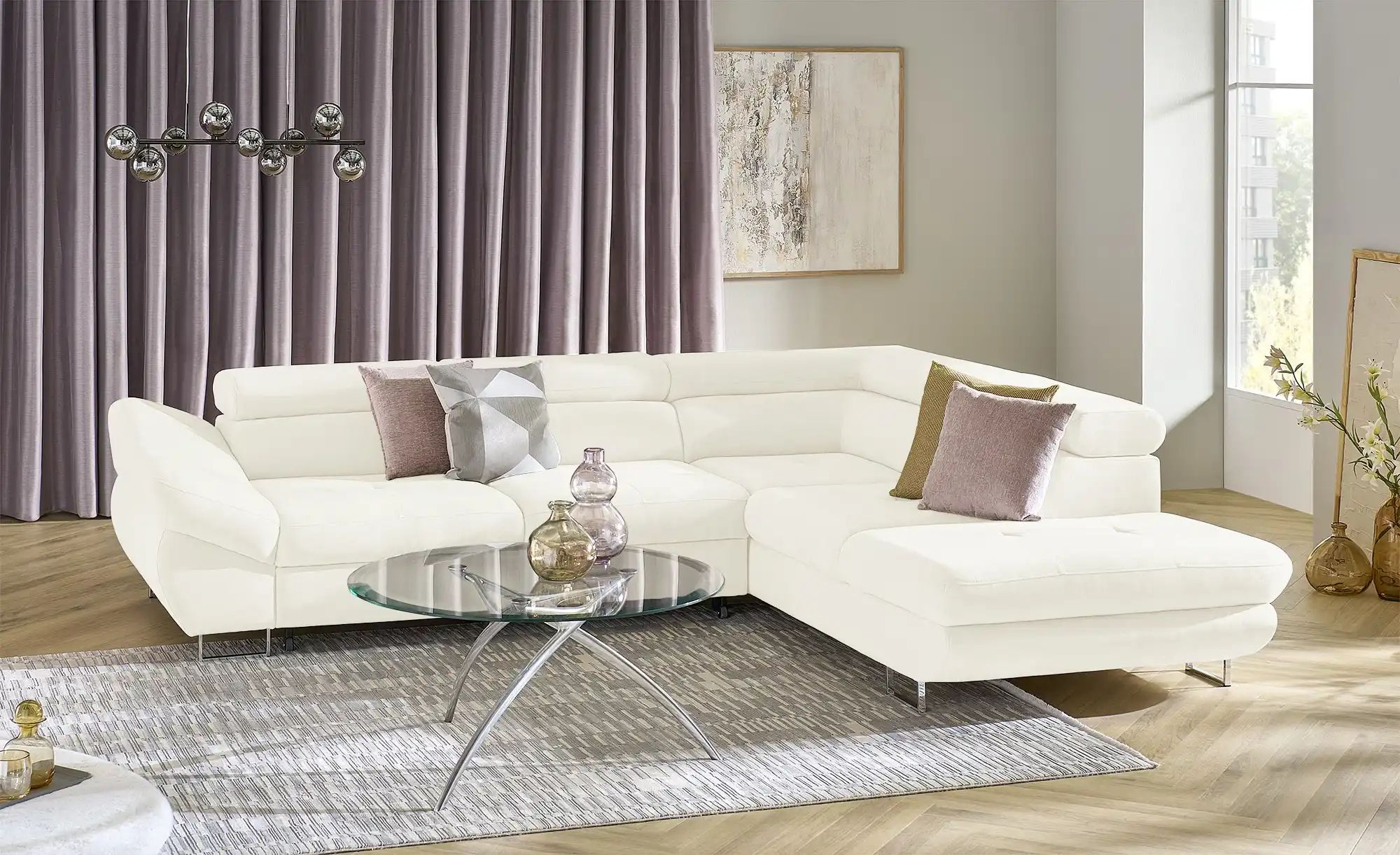 switch Ecksofa  Fabio ¦ weiß ¦ Maße (cm): B: 280 H: 69 T: 235.0 Polstermöbe günstig online kaufen