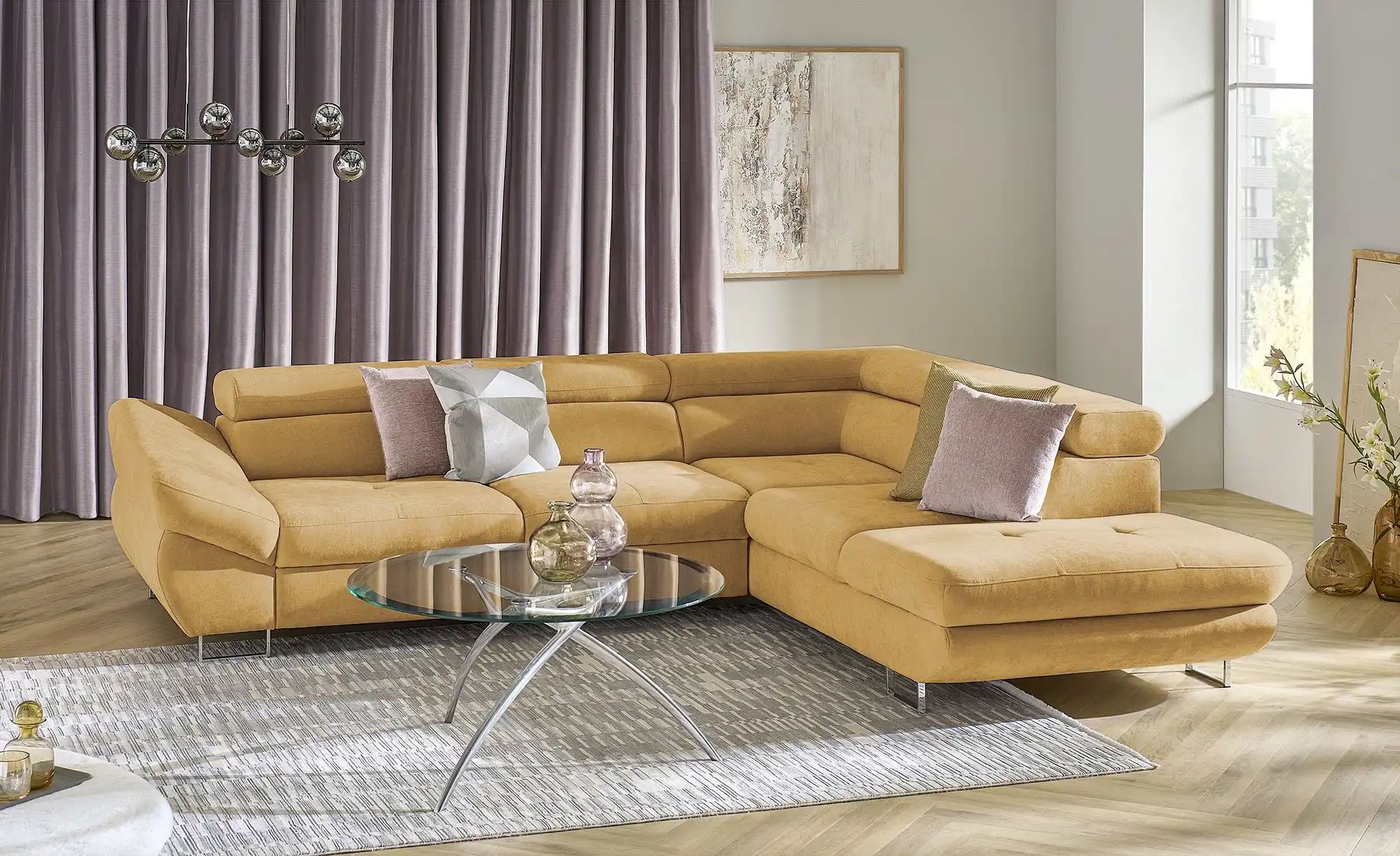 Thumbnail - switch Ecksofa  Fabio ¦ gelb ¦ Maße (cm): B: 280 H: 69 T: 235.0 Polstermöbel > Sofas > Ecksofas - Höffner